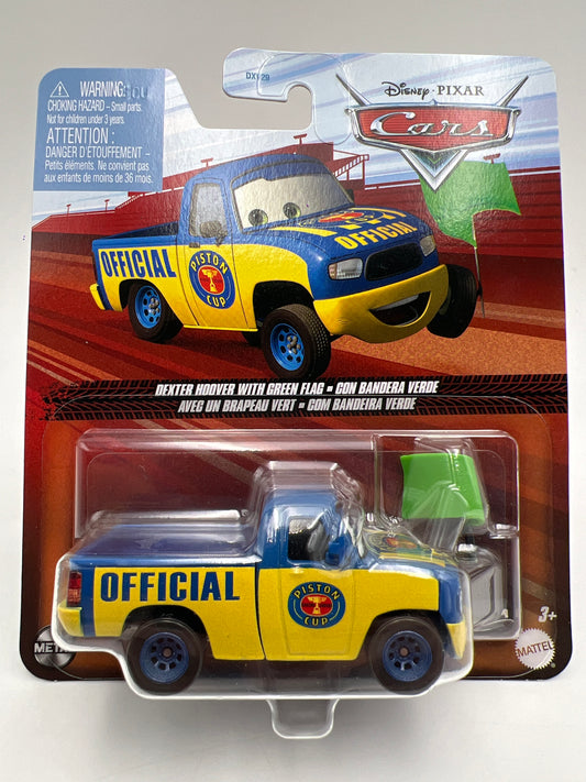 Disney Pixar Cars Dexter Hoover With Green Flag