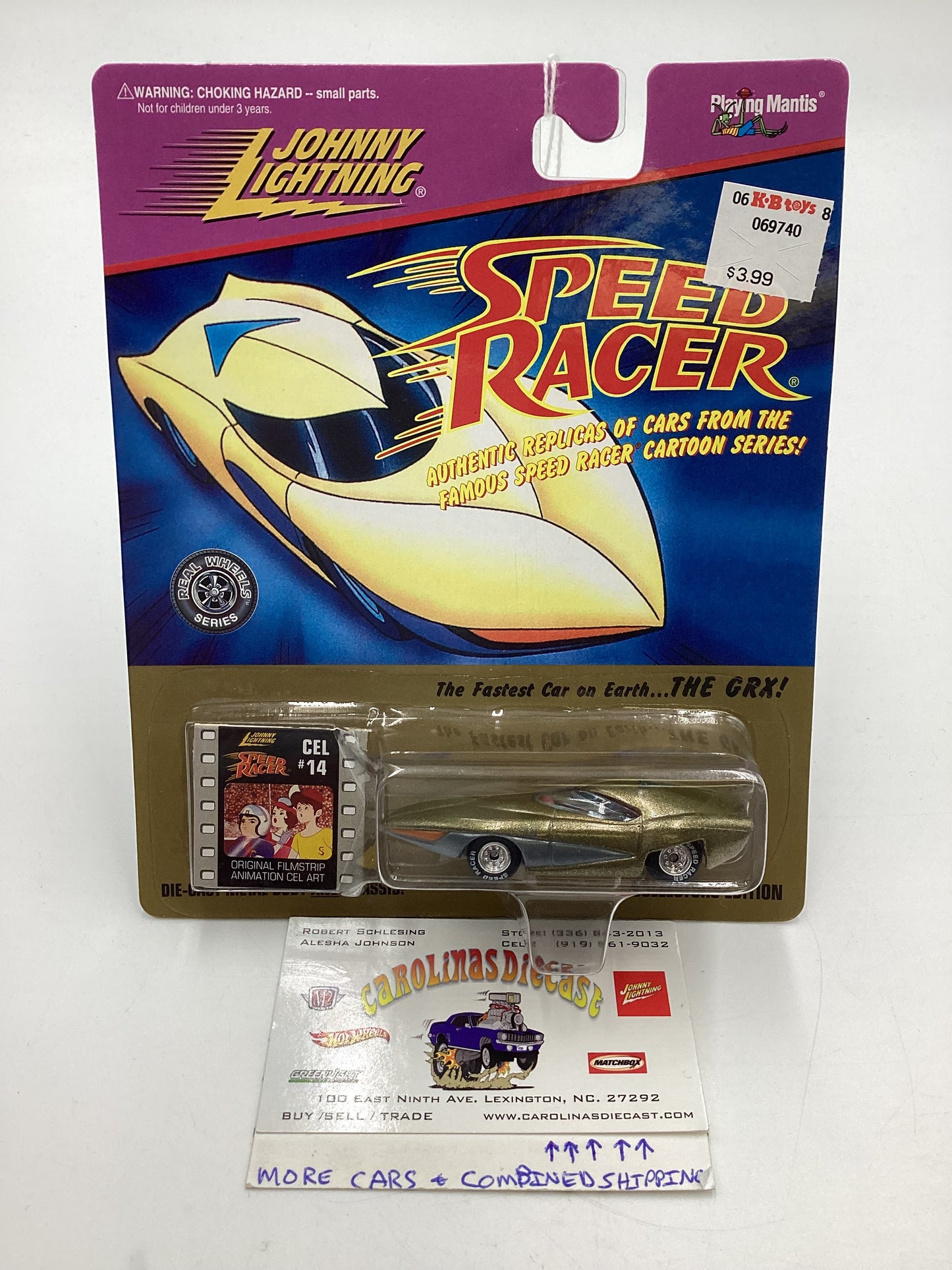 Johnny Lightning Speed Racer CEL #14 GRX The Fastest Car Gold 186A