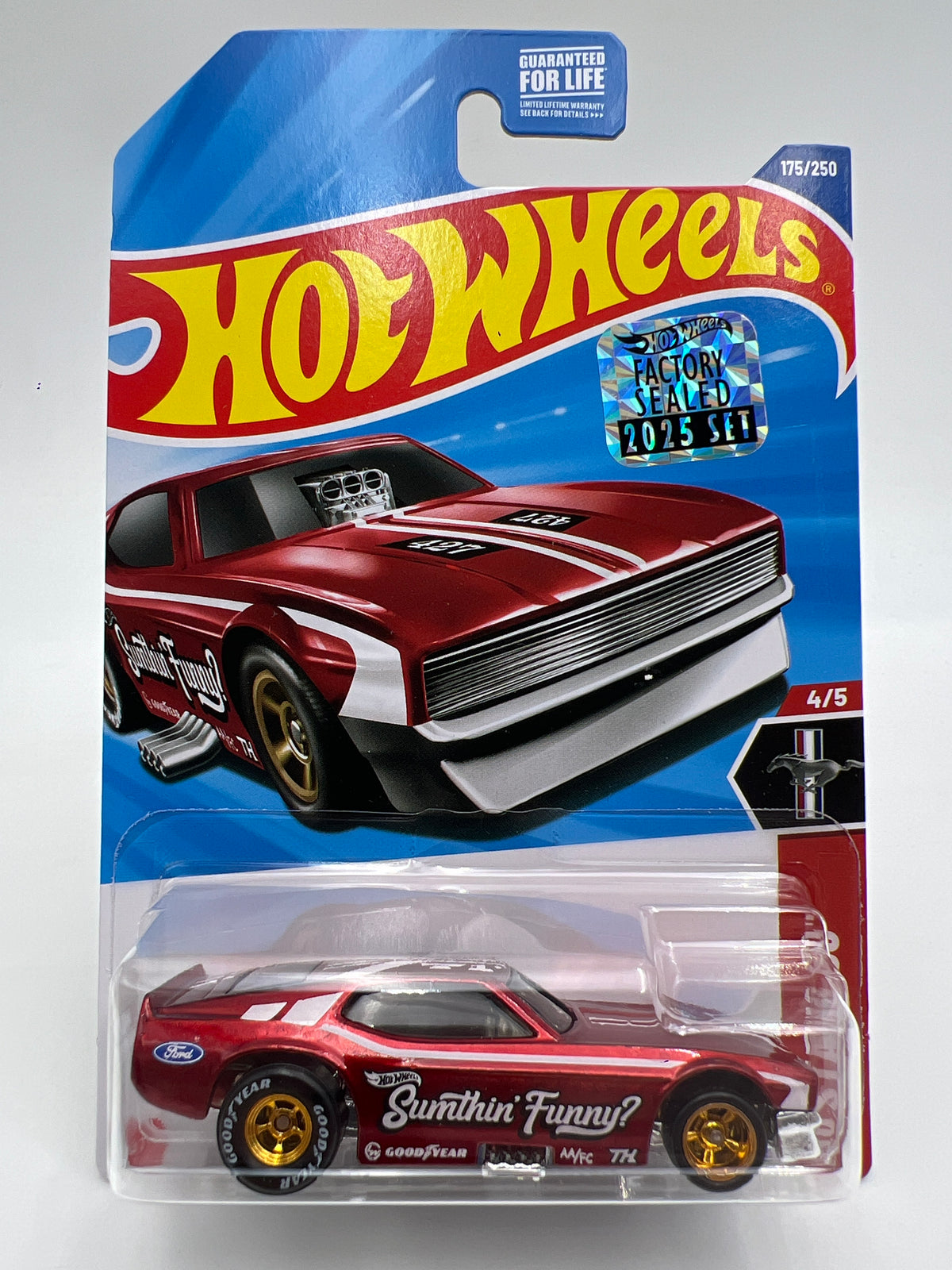 2025 Hot Wheels Factory Sealed Super Treasure Hunt & Mainline #175 71 Mustang Funny Car Red W/Protector