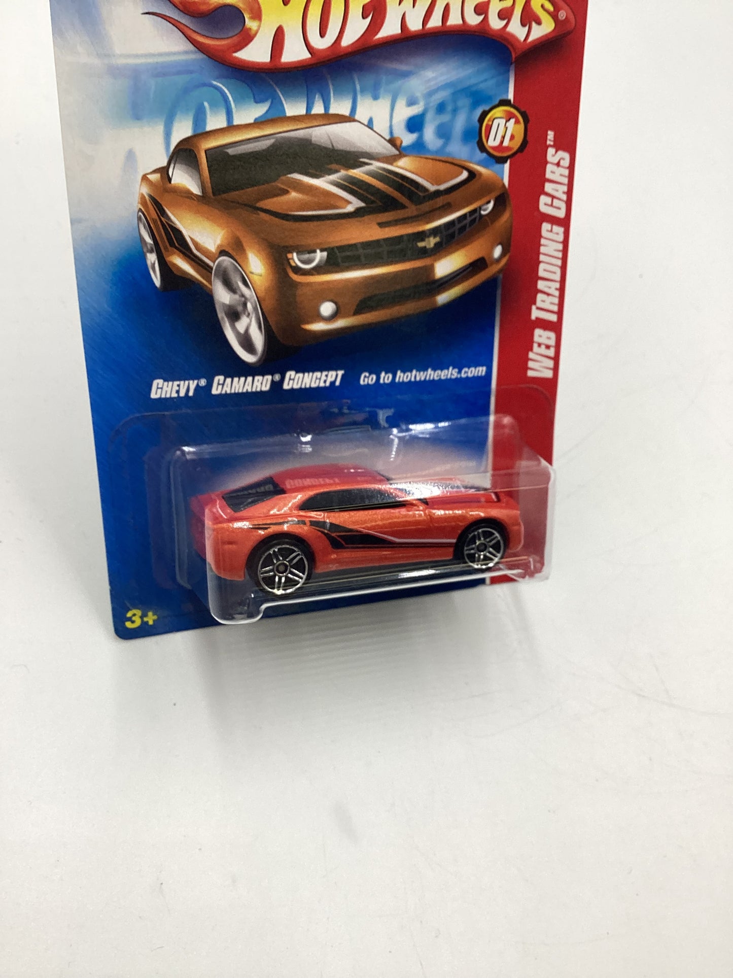 2008 Hot Wheels Web Trading Cars #77 Chevy Camaro Concept Orange 5F