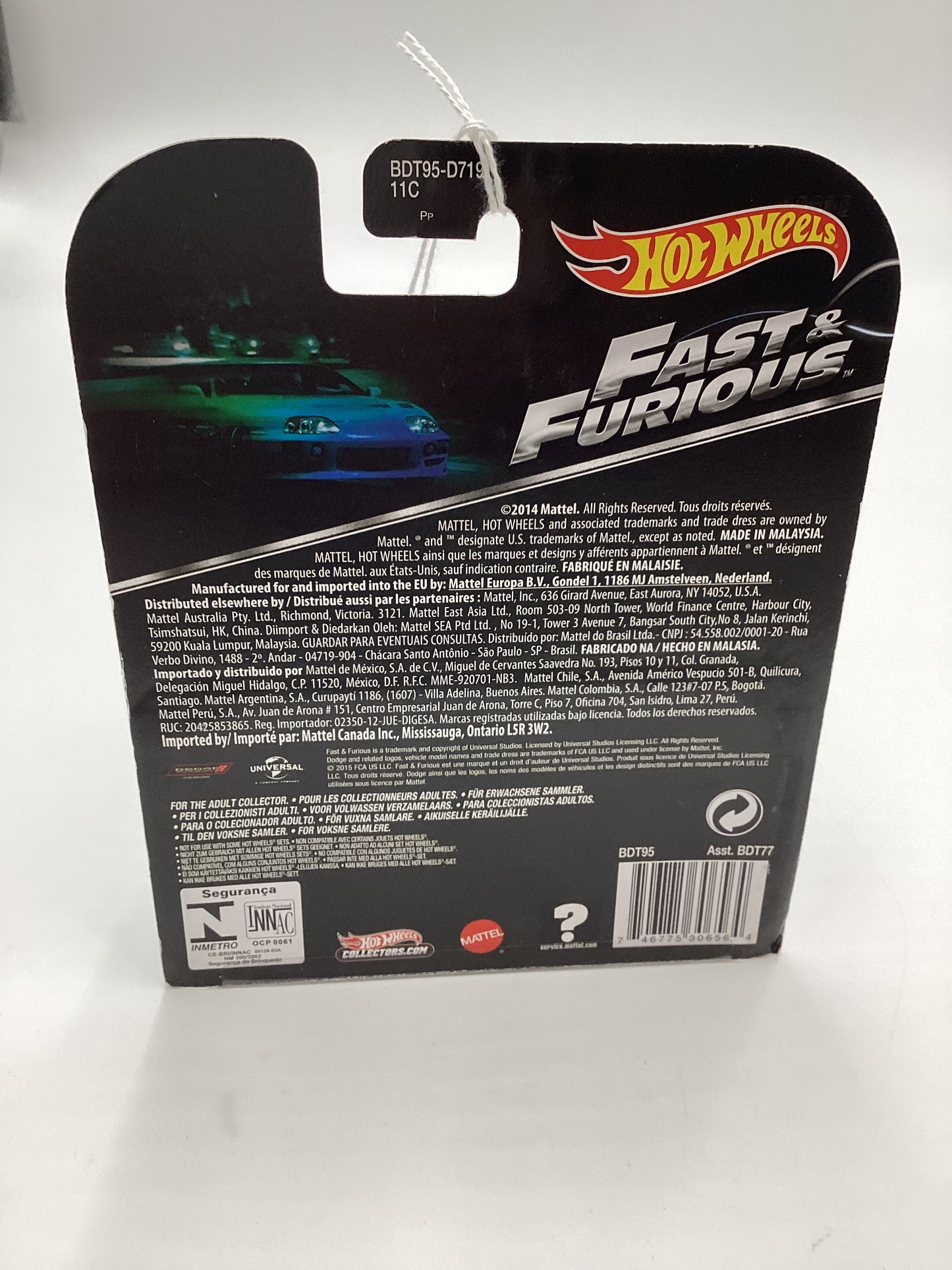 2014 Hot wheels Retro Entertainment Fast & Furious 70 Dodge Charger R/T Black 242B