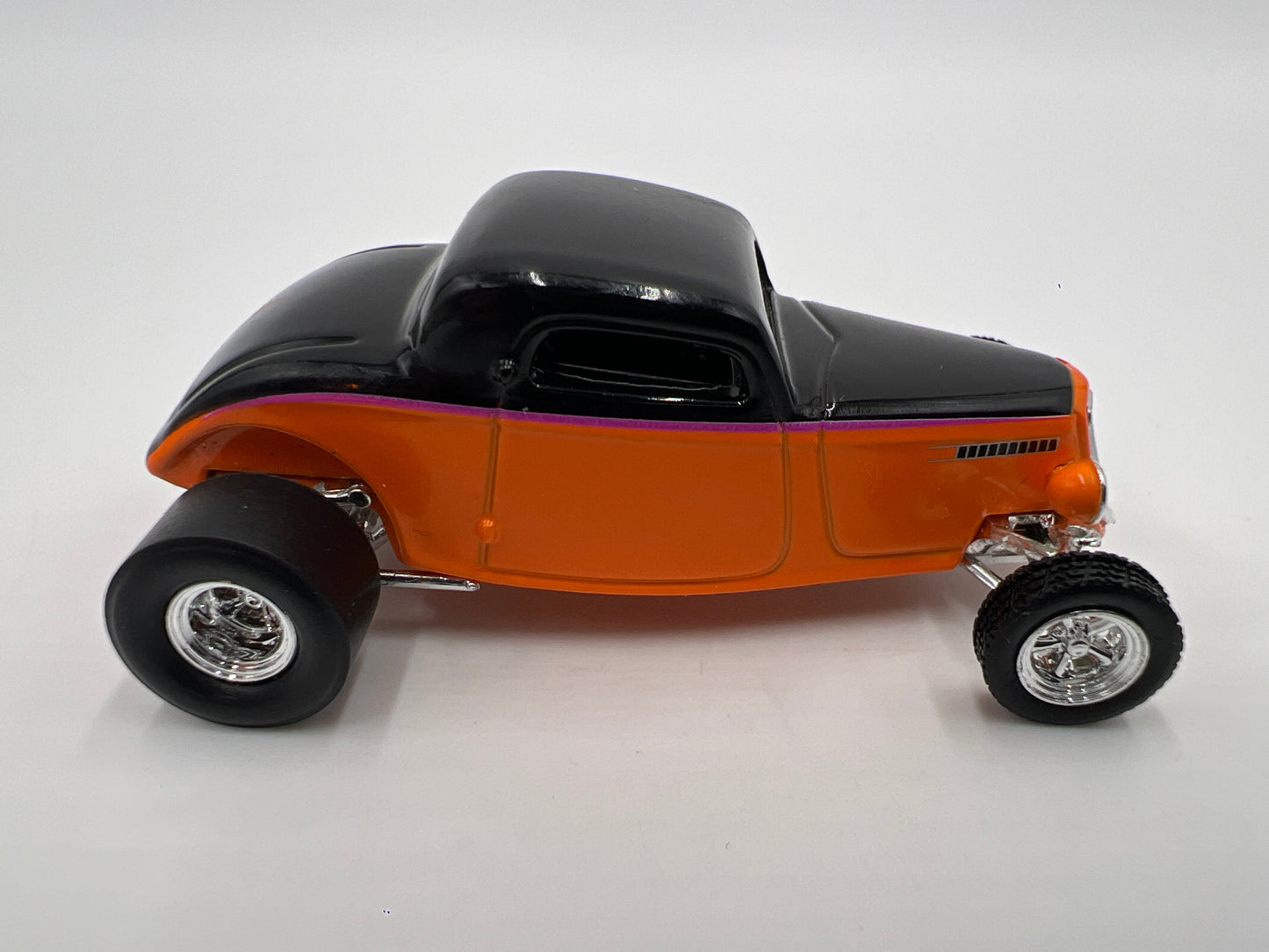 Hot Wheels 1/64 Premium 100% Black Box 32 Ford Hi-Boy Coupe Orange/Black Loose