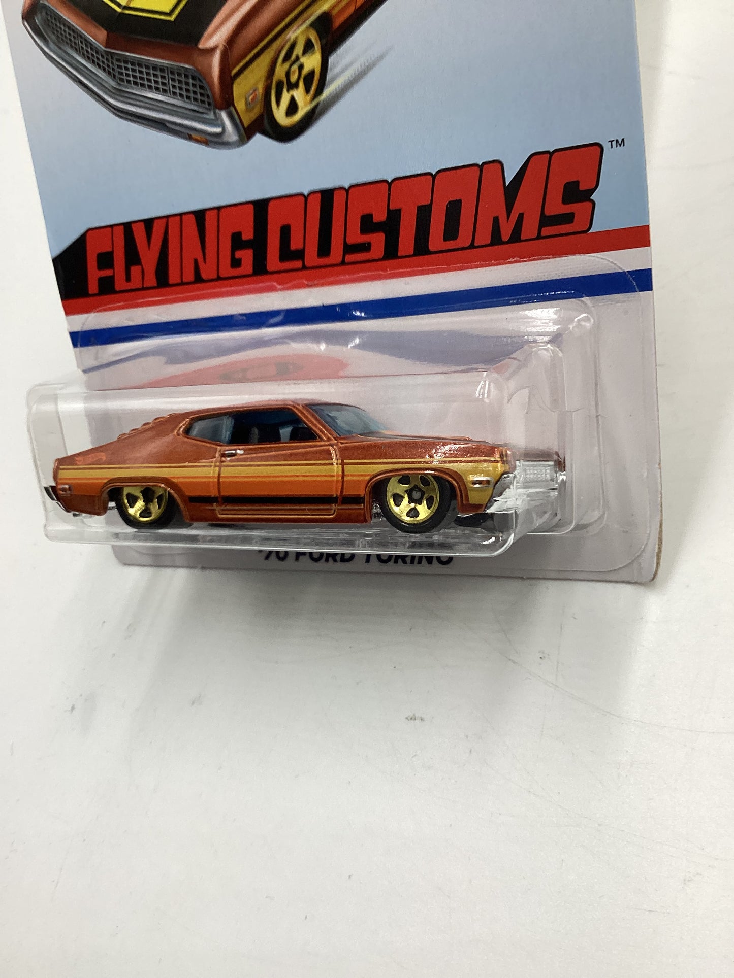 Hot Wheels Target Exclusive Flying Customs 70 Ford Torino Brown Cracked Blister