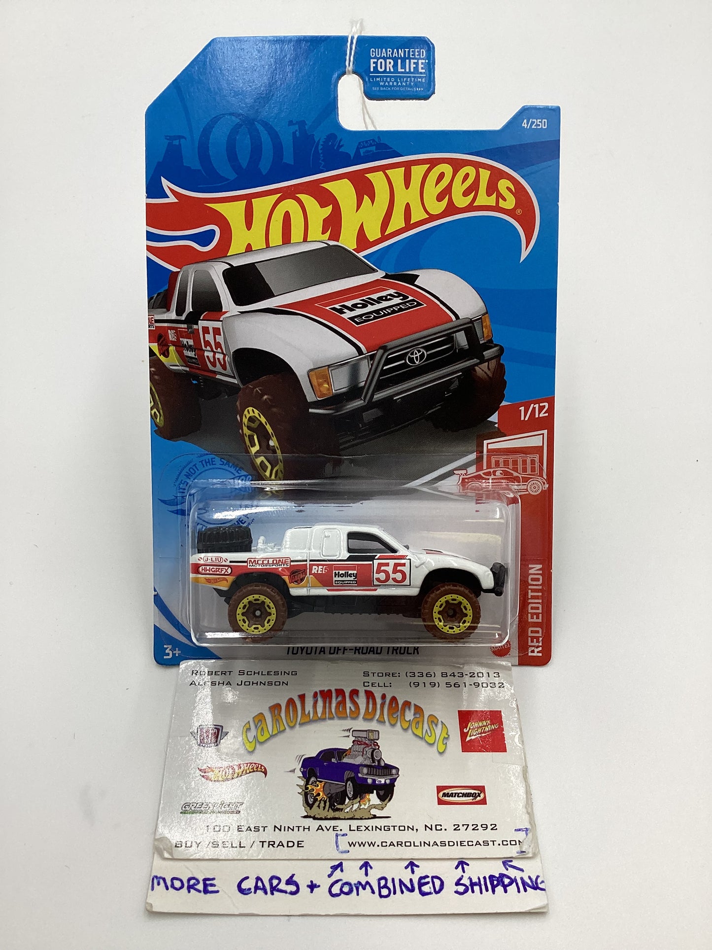 2021 Hot Wheels #4 Toyota Off Road Truck White Target Red Edition