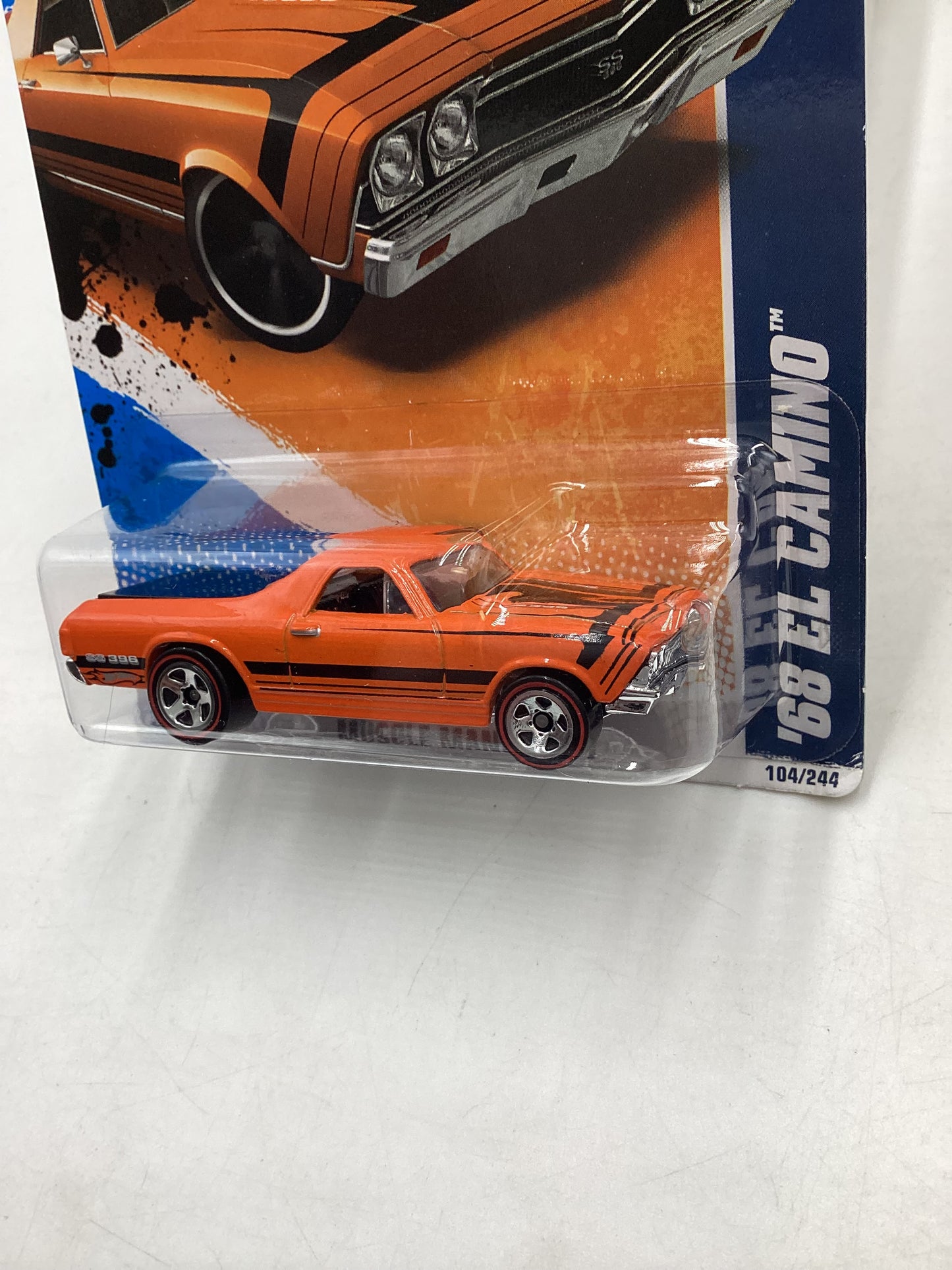 2011 Hot wheels #104 68 El Camino Orange Walmart Exclusive 239F