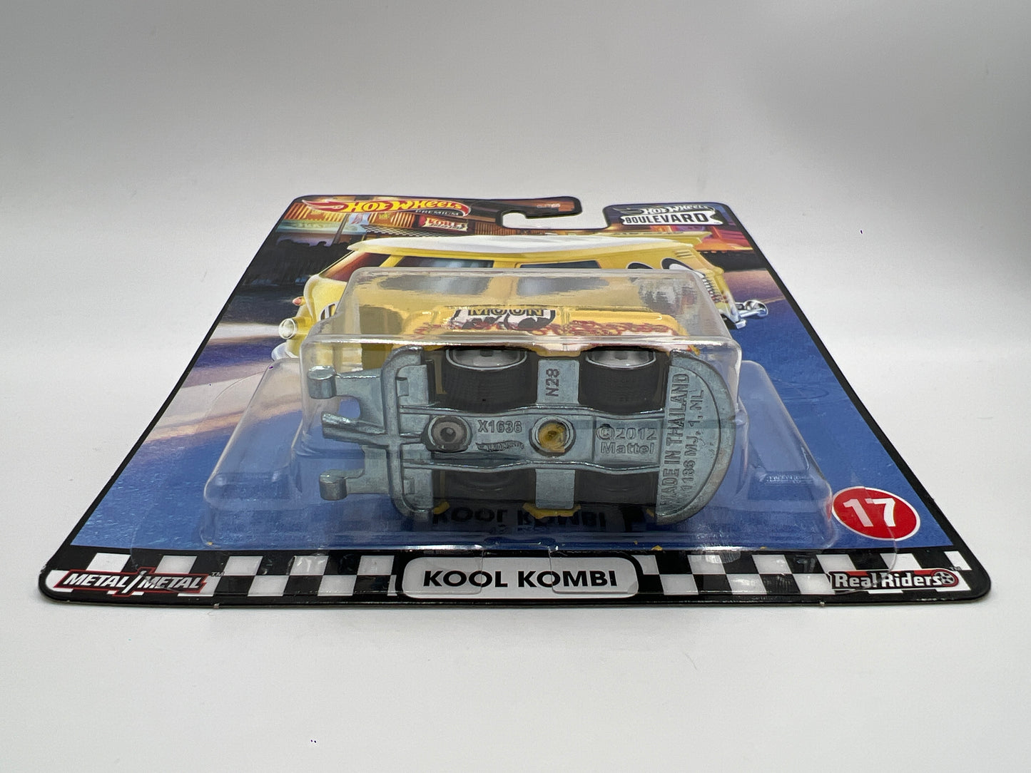 Hot Wheels Premium Boulevard #17 Kool Kombi Yellow Mooneyes W/Protector
