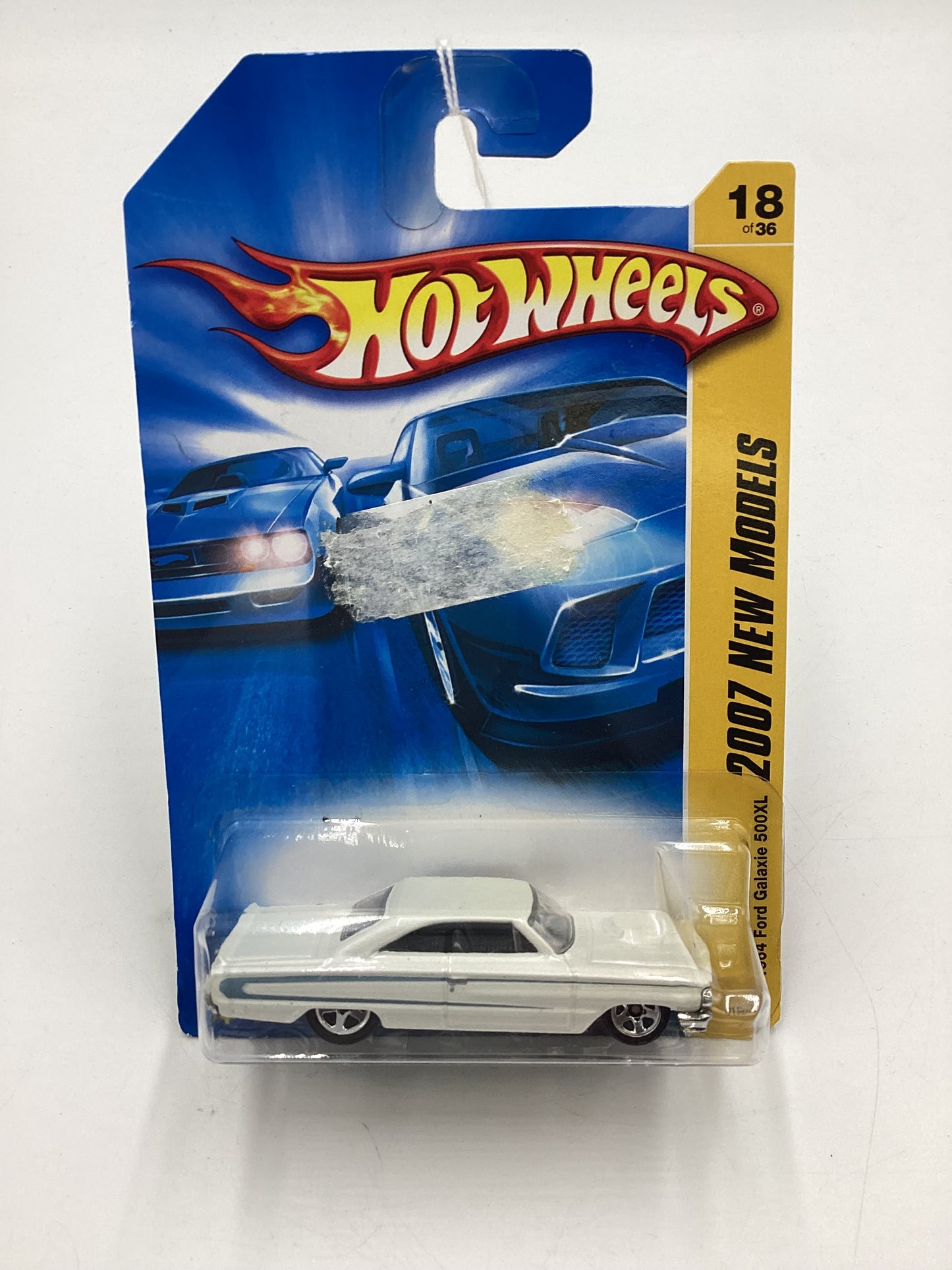 2007 Hot Wheels New Models #18 1964 Ford Galaxie 500XL White Kmart Exclusive 234E