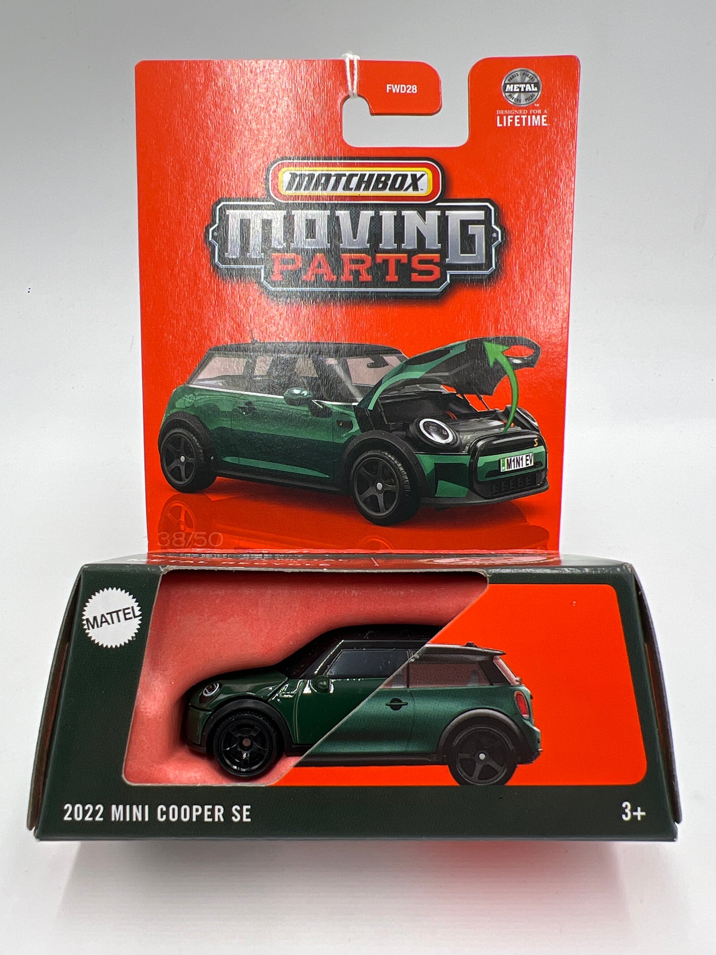 2025 Matchbox Moving Parts #38 2022 Mini Cooper SE Green 166J