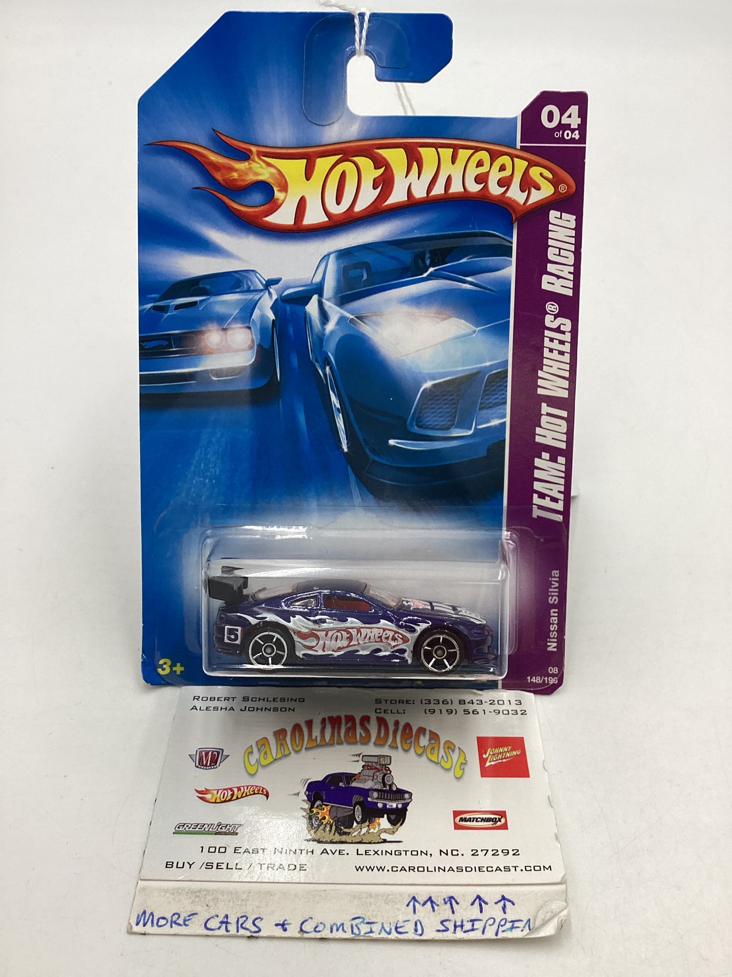 2008 Hot Wheels #148 Blue Nissan Silvia 83i