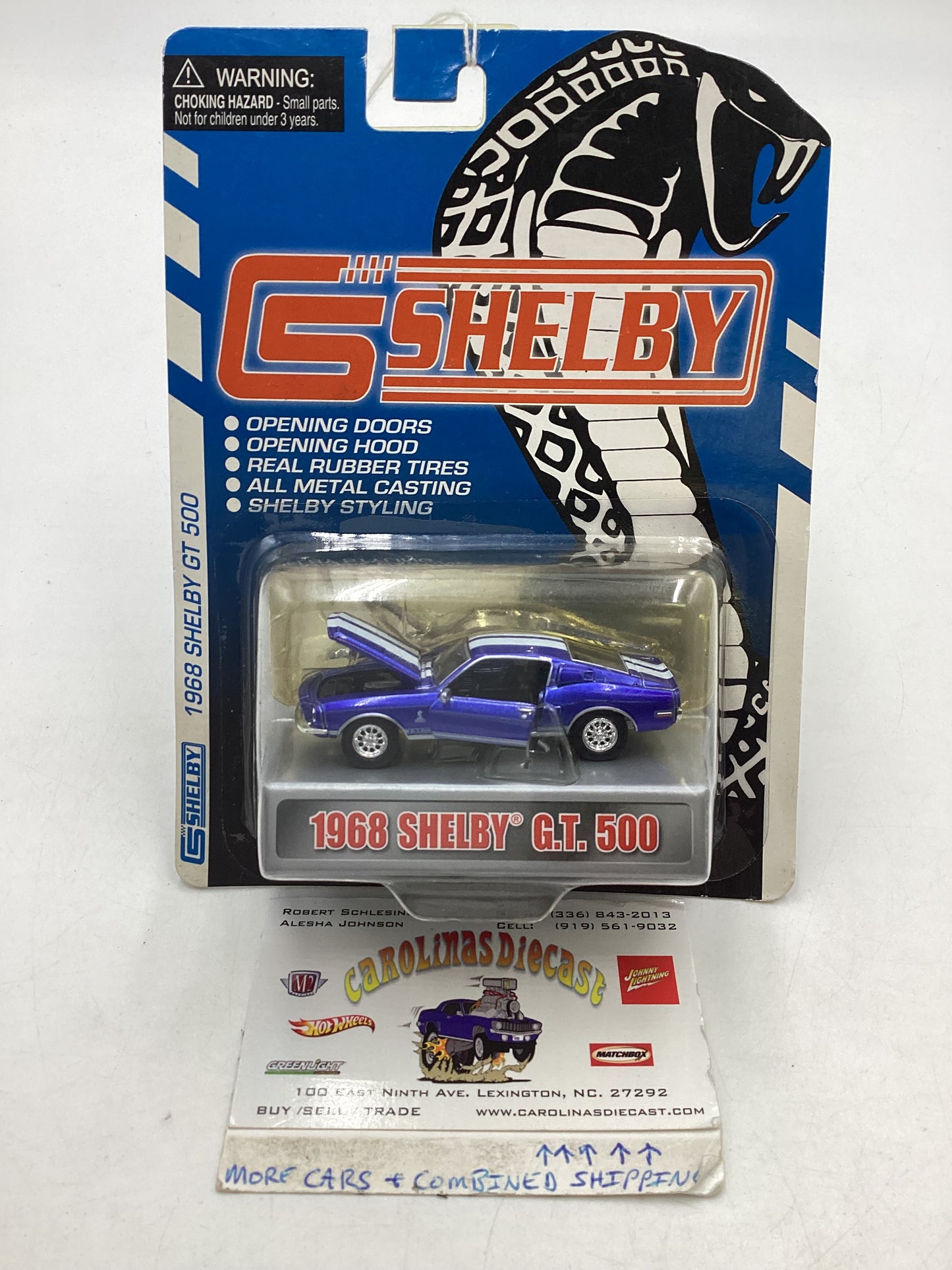 2006 Shelby Collectibles 1968 Shelby GT 500 Blue 185H