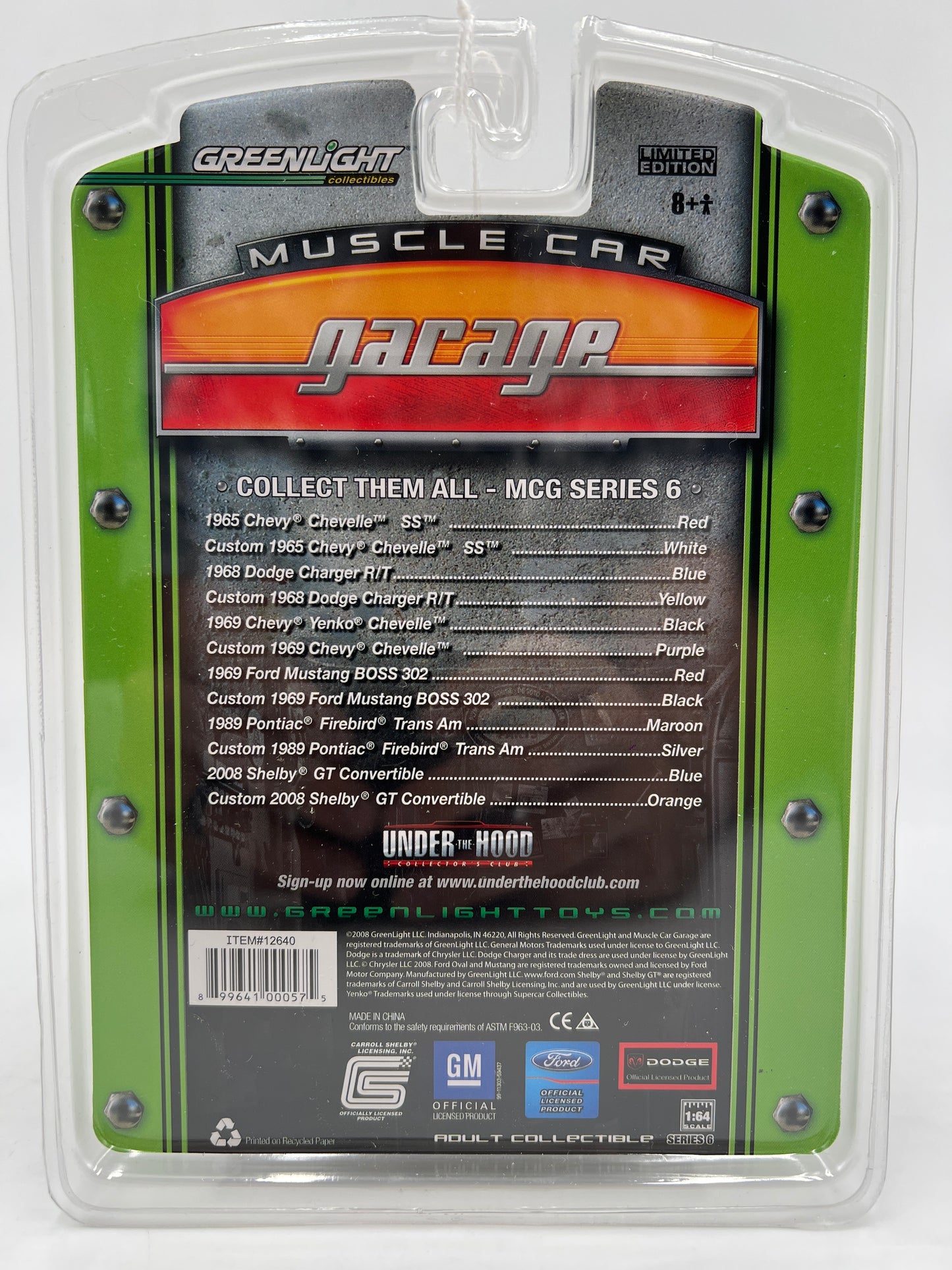 Greenlight Muscle Car Garage Series 6 1968 Dodge Charger R/T Blue