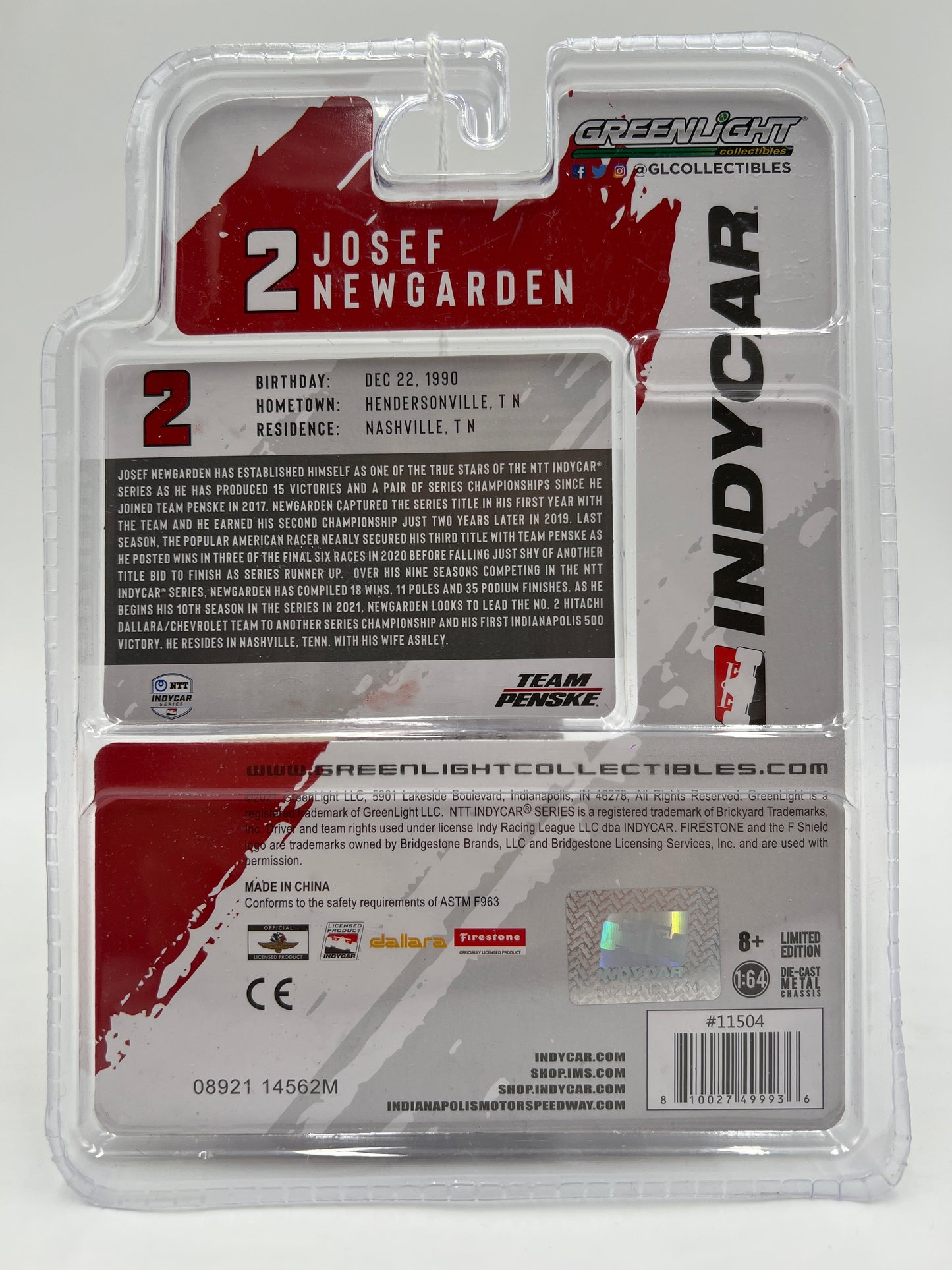 Greenlight Indycar Series #2 Josef Newgarden