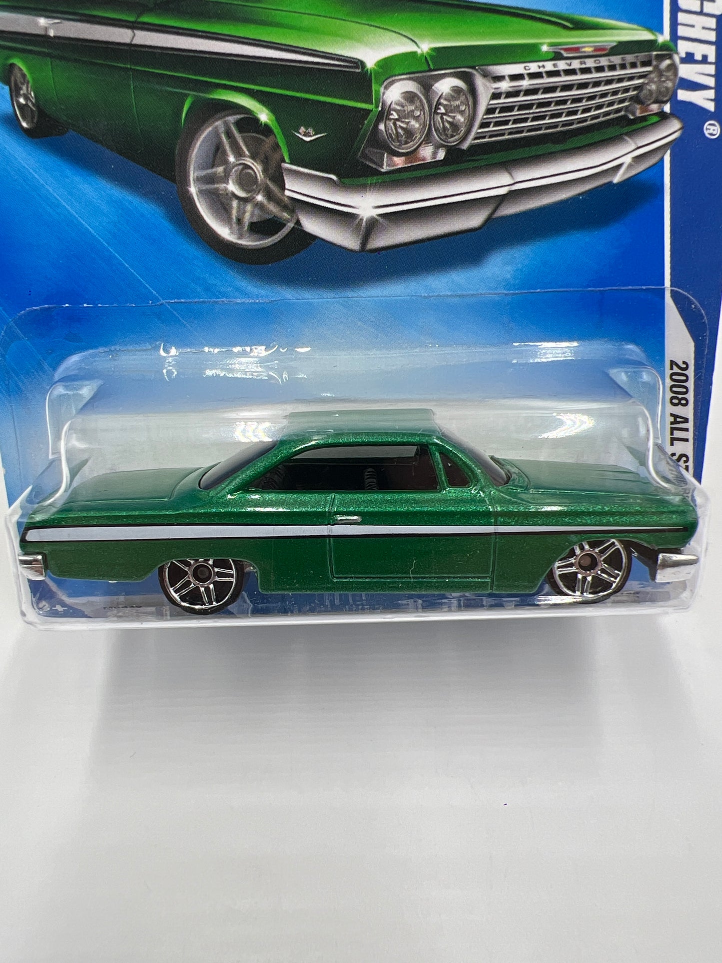 2008 Hot Wheels All Stars #76 62 Chevy Green 18F