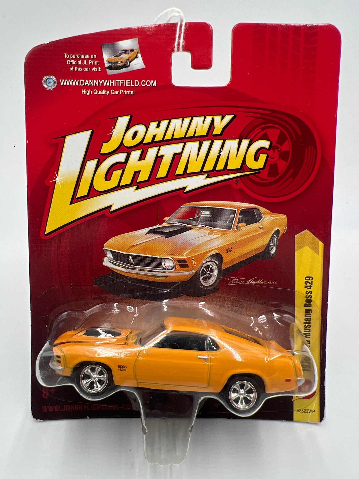 Johnny Lightning Small Card 1970 Ford Mustang Boss 429 Orange