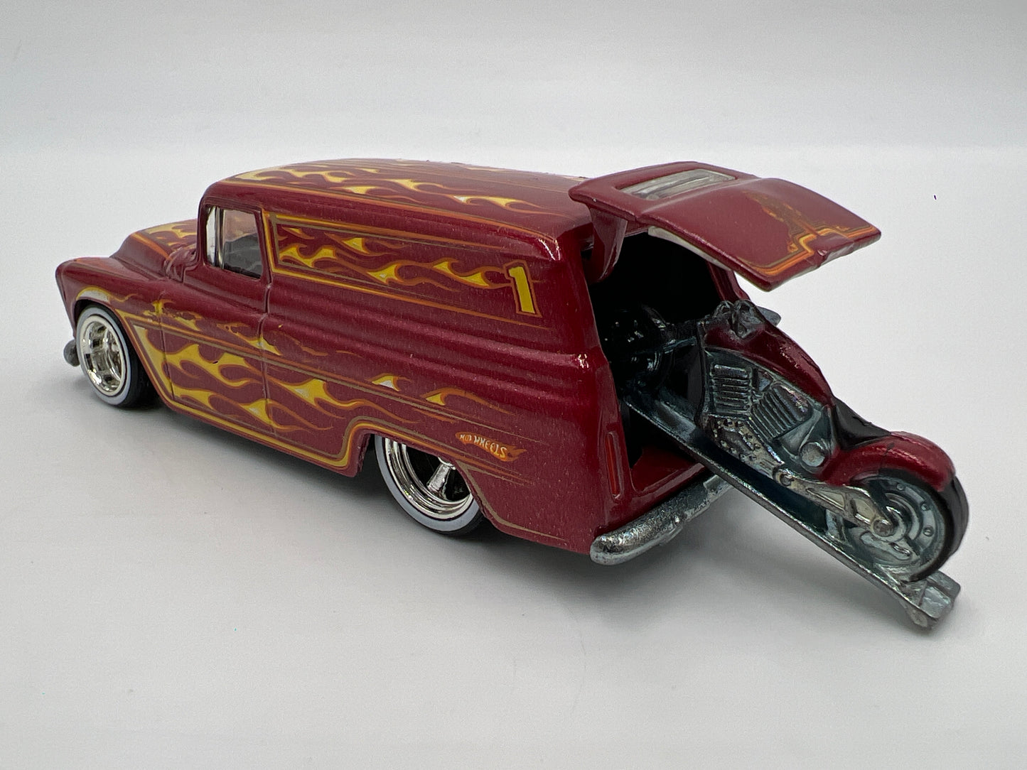 2009 Hot Wheels 1/64 Kmart Mail In Promo #1 55 Chevy Panel Red Loose