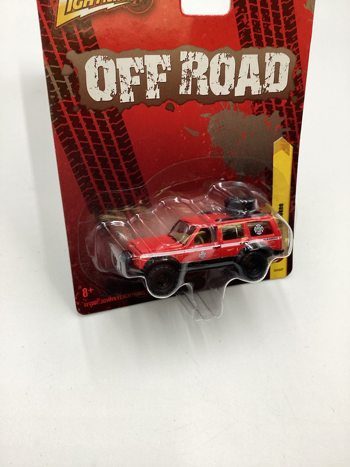 Johnny lightning Off Road #27 Jeep Cherokee XJ Paramedic Red HTF W/ protector