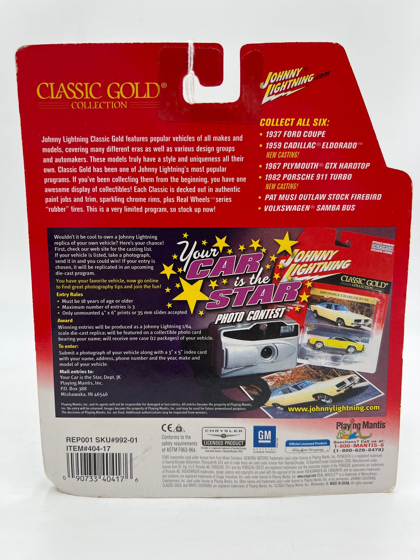 Johnny Lightning Classic Gold Collection 1959 Cadillac Eldorado Blue 218F