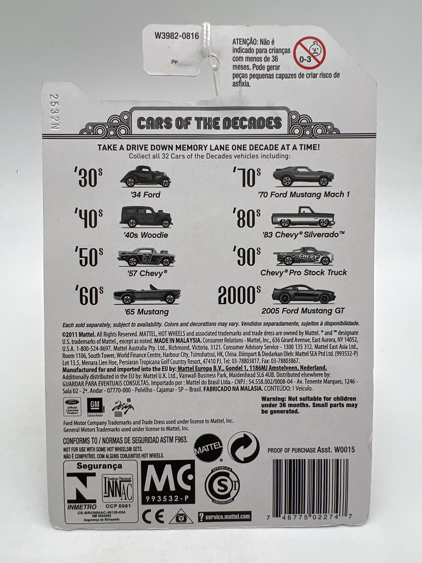 Hot Wheels Cars of the Decades The 40s #6 40s Woodie Blue 163D