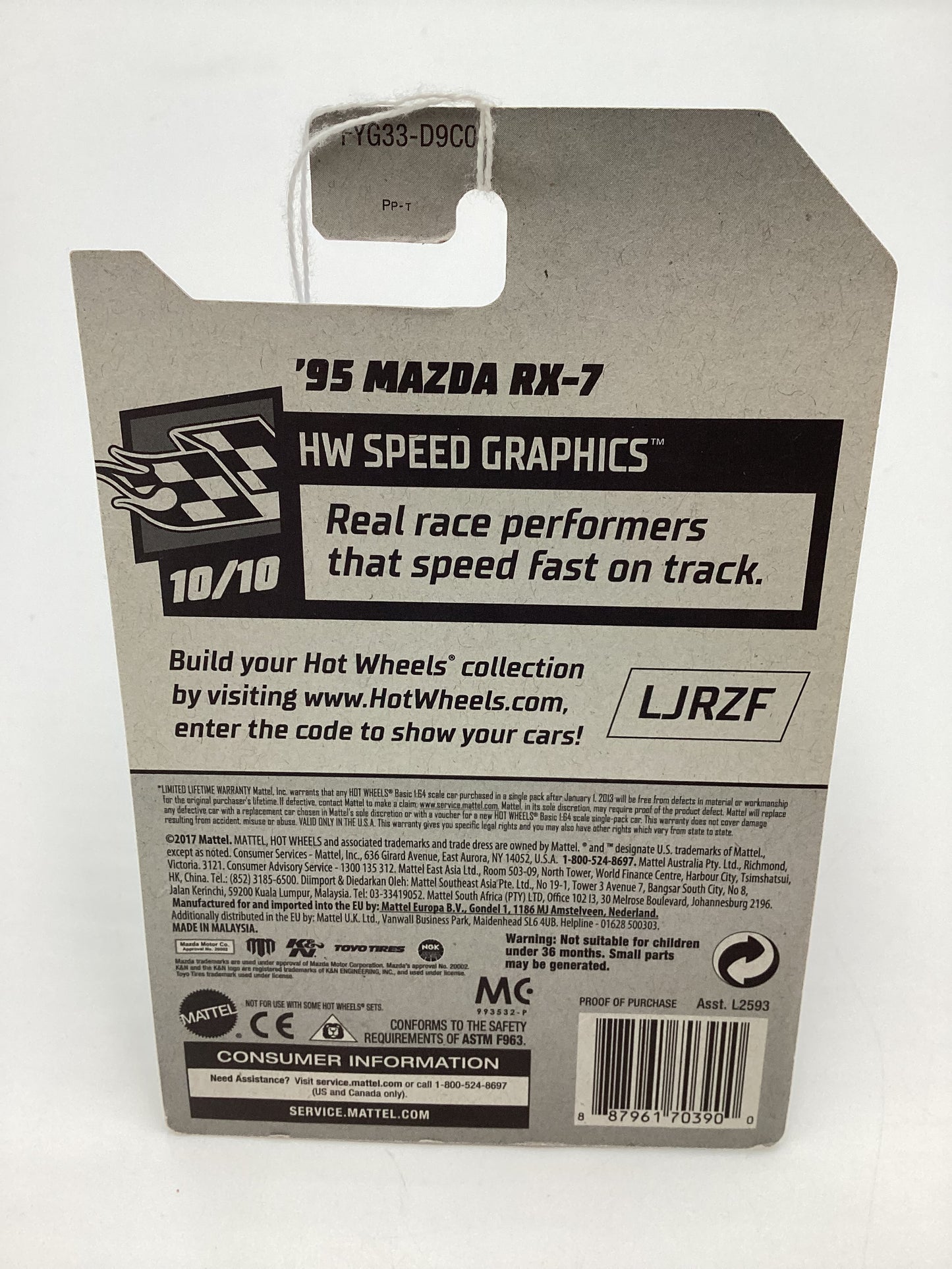 2019 Hot Wheels #27 95 Mazda RX-7 Walmart Exclusive Zamac #11 Mad Mike 143G