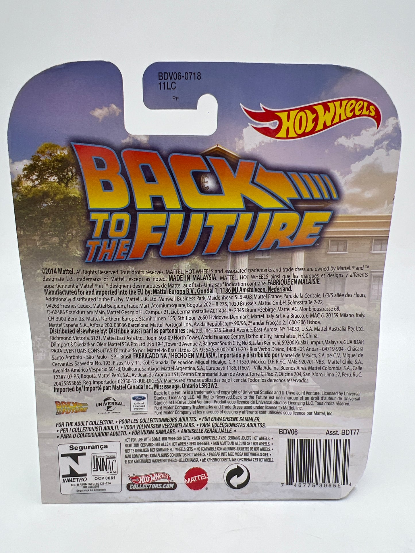 Hot Wheels Retro Entertainment Back To The Future Ford Super Deluxe Black Card Not Perfect 272E