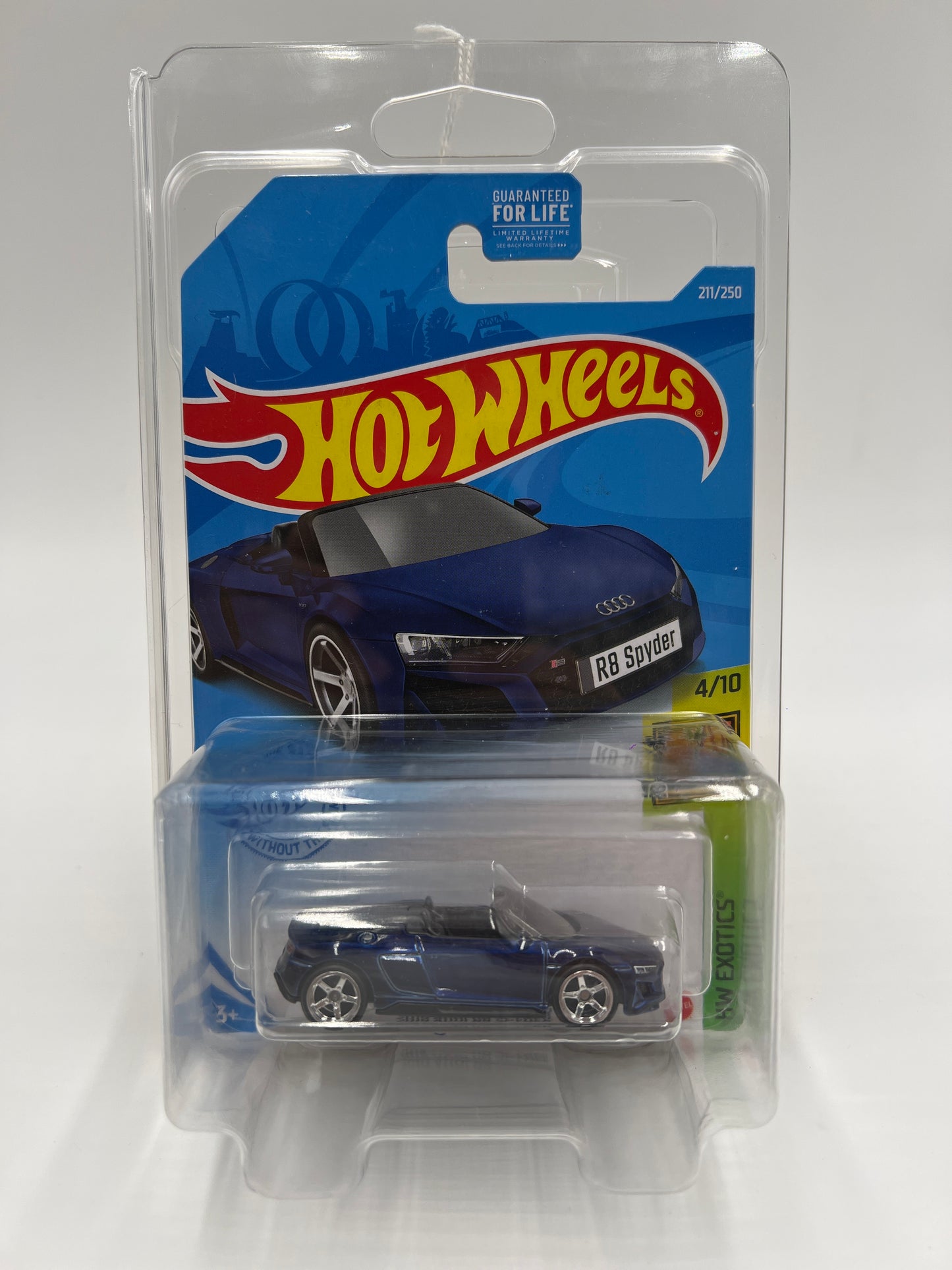 2021 Hot Wheels Super Treasure Hunt #211 2019 Audi R8 Spyder Blue W/Protector
