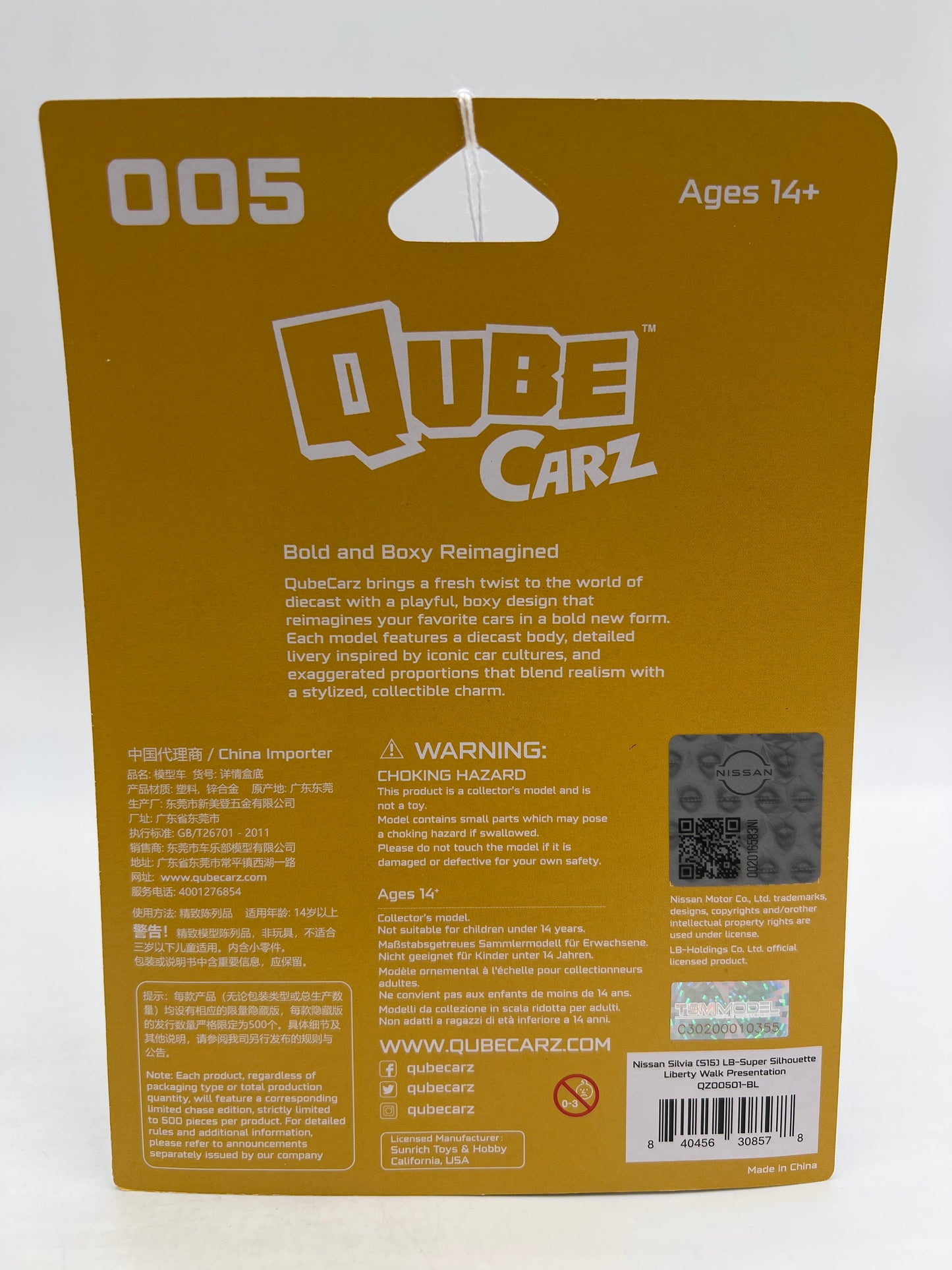 Mini GT Qube Carz CHASE 1/500 Liberty Walk #5 Nissan Silvia S15 LB-Super Silhouette Liberty Walk Presentation