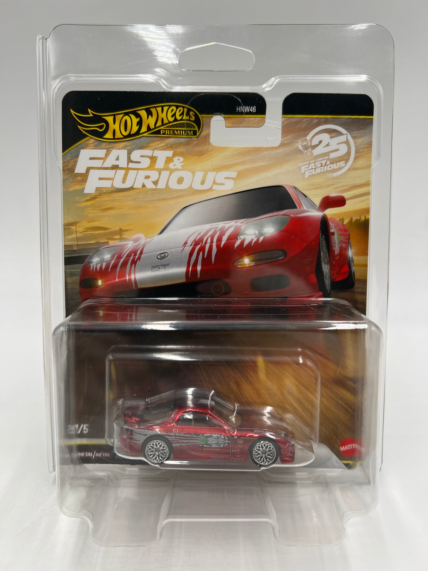 2026 Hot Wheels Fast & Furious 25th Anniversary #1 Chase 1995 Mazda RX-7 Red W/Protector