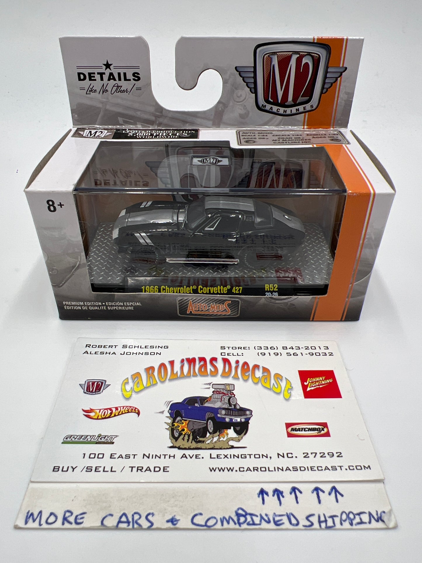 M2 Machines Auto Mods 1966 Chevrolet Corvette 427 Black R52