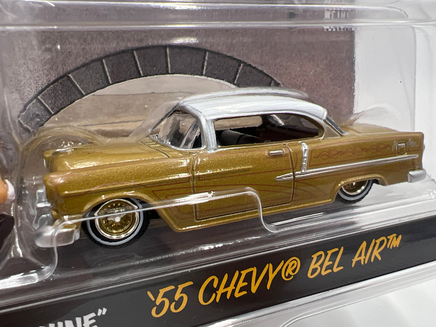 Greenlight x DGA Homie Rollerz CHASE 55 Chevy Bel Air Gold & El Cholo/Spitshine