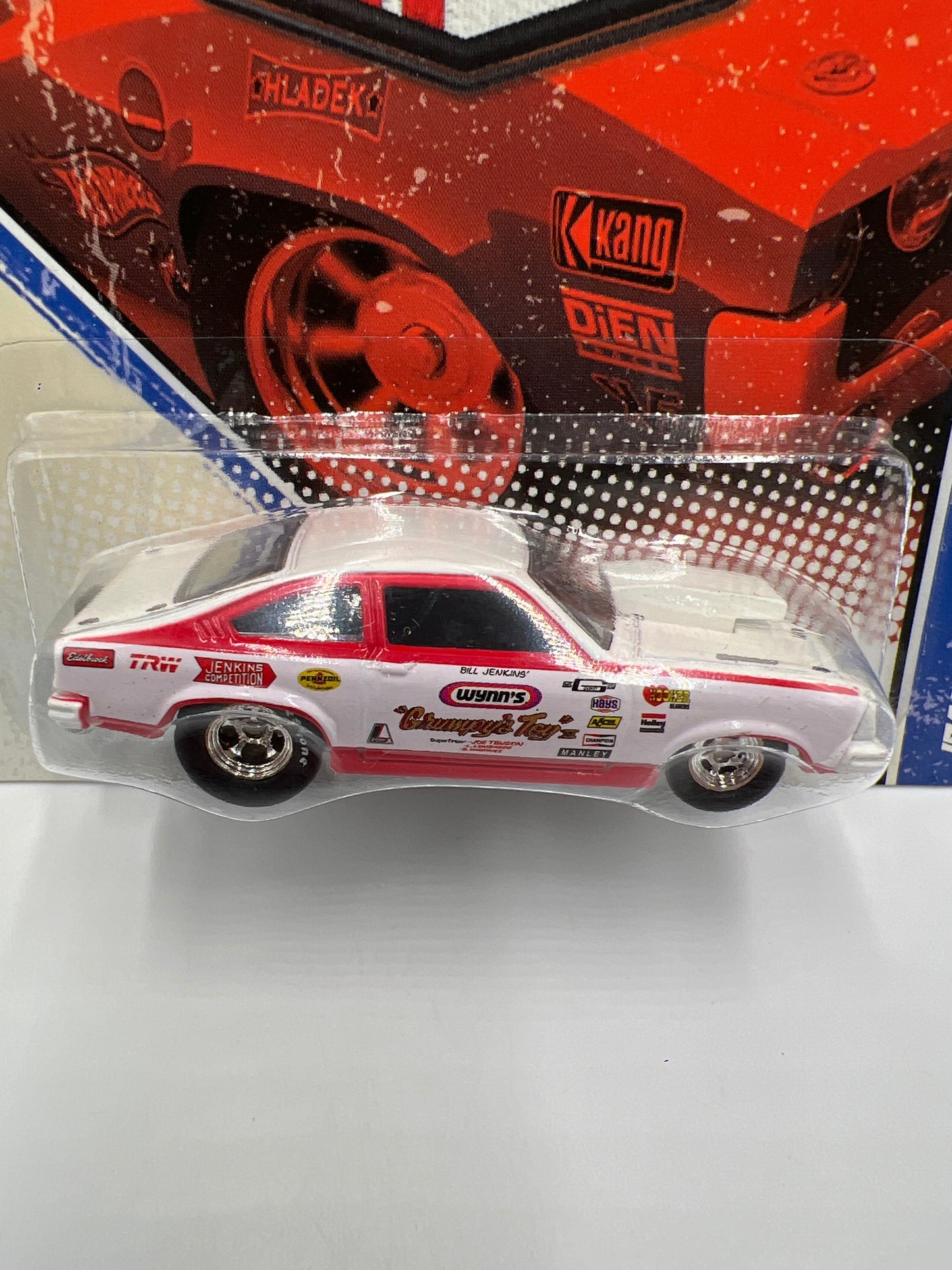 Hot Wheels Premium Vintage Racing #12 74 Chevy Vega Pro Stock Grumpys Toy Red/White W/Protector #2