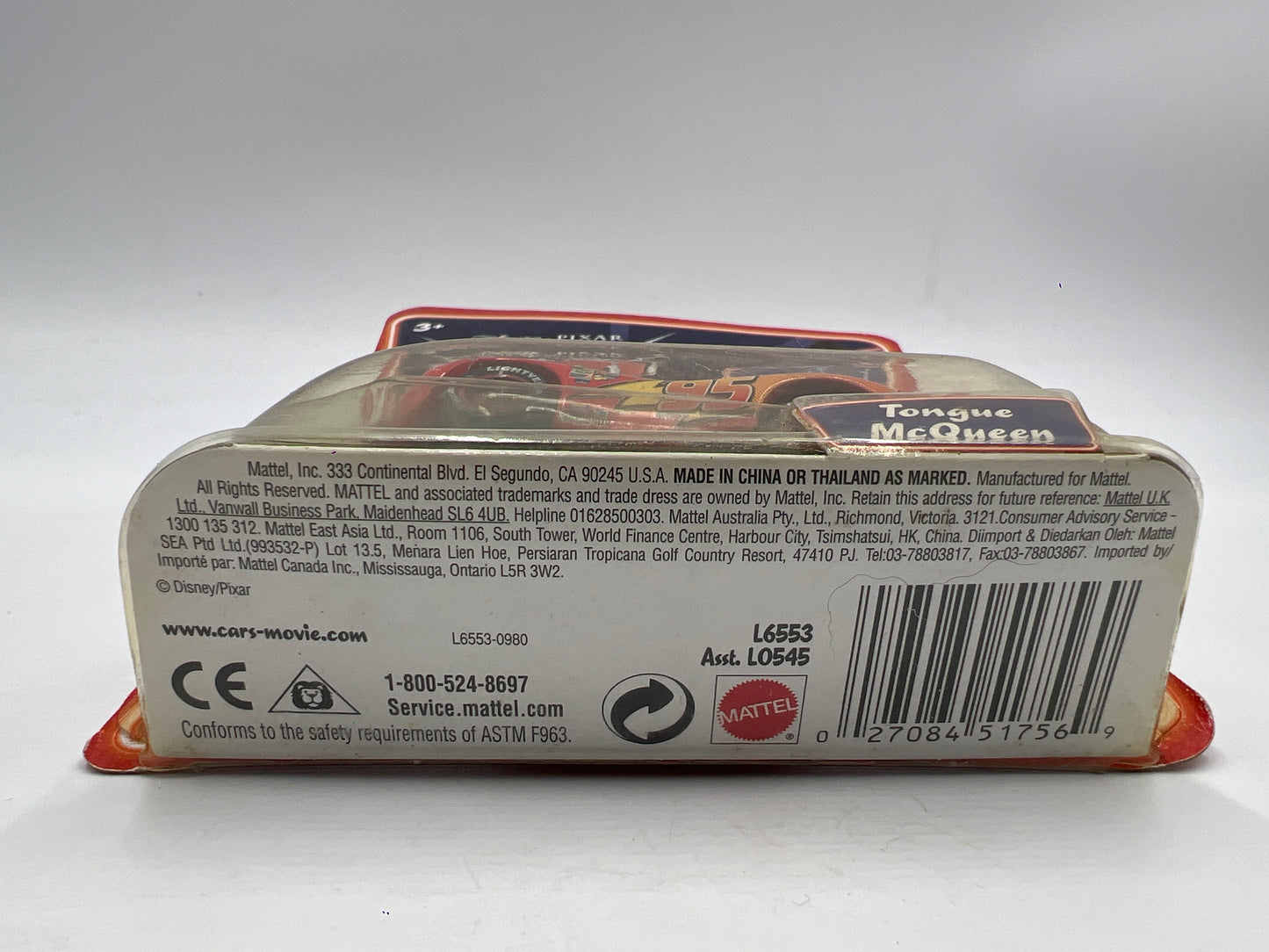 Disney Pixar Cars Supercharged Tongue McQueen