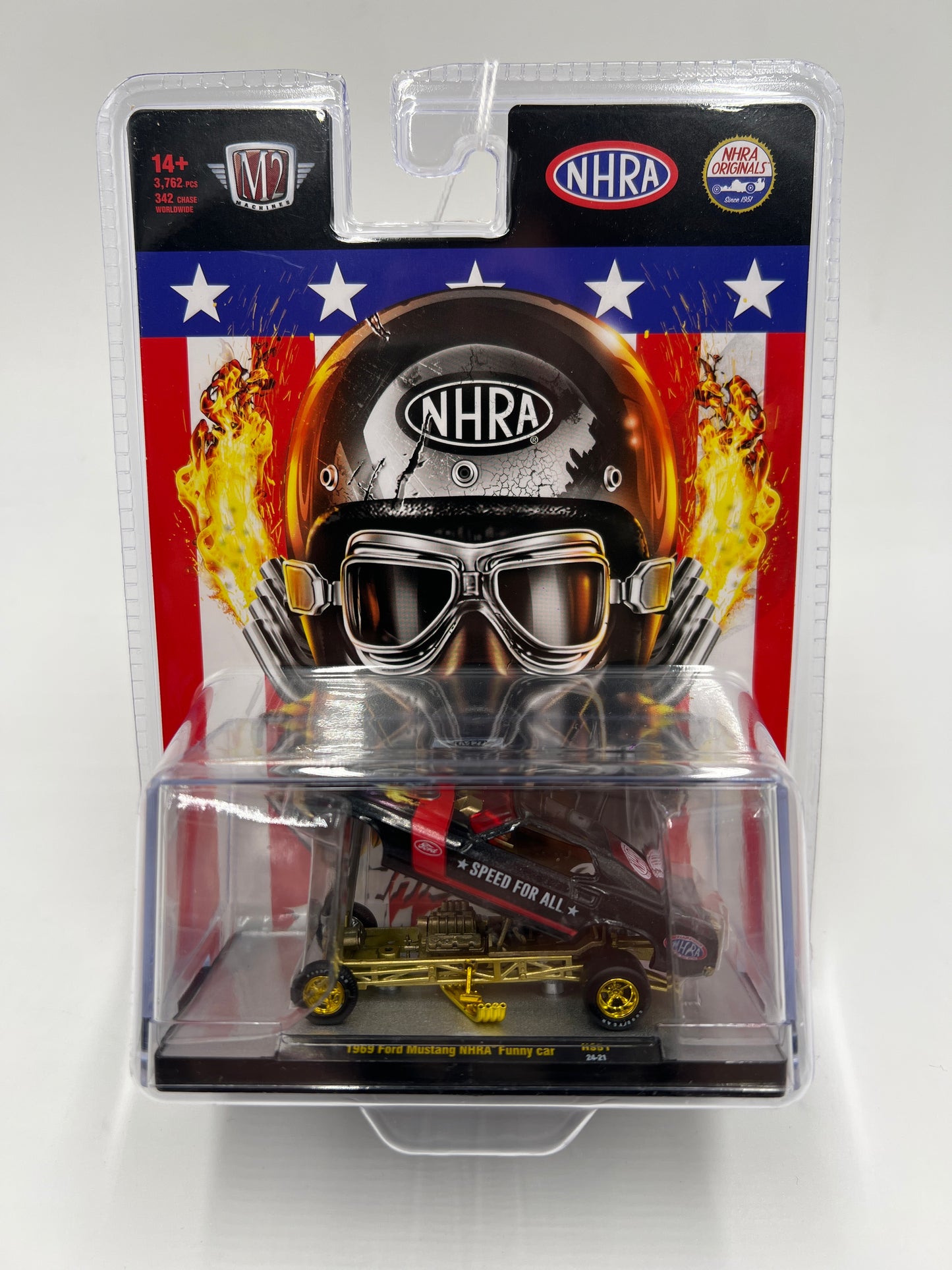 M2 Machines Hobby Release CHASE 1/342 1969 Ford Mustang NHRA Funny Car Black HS51