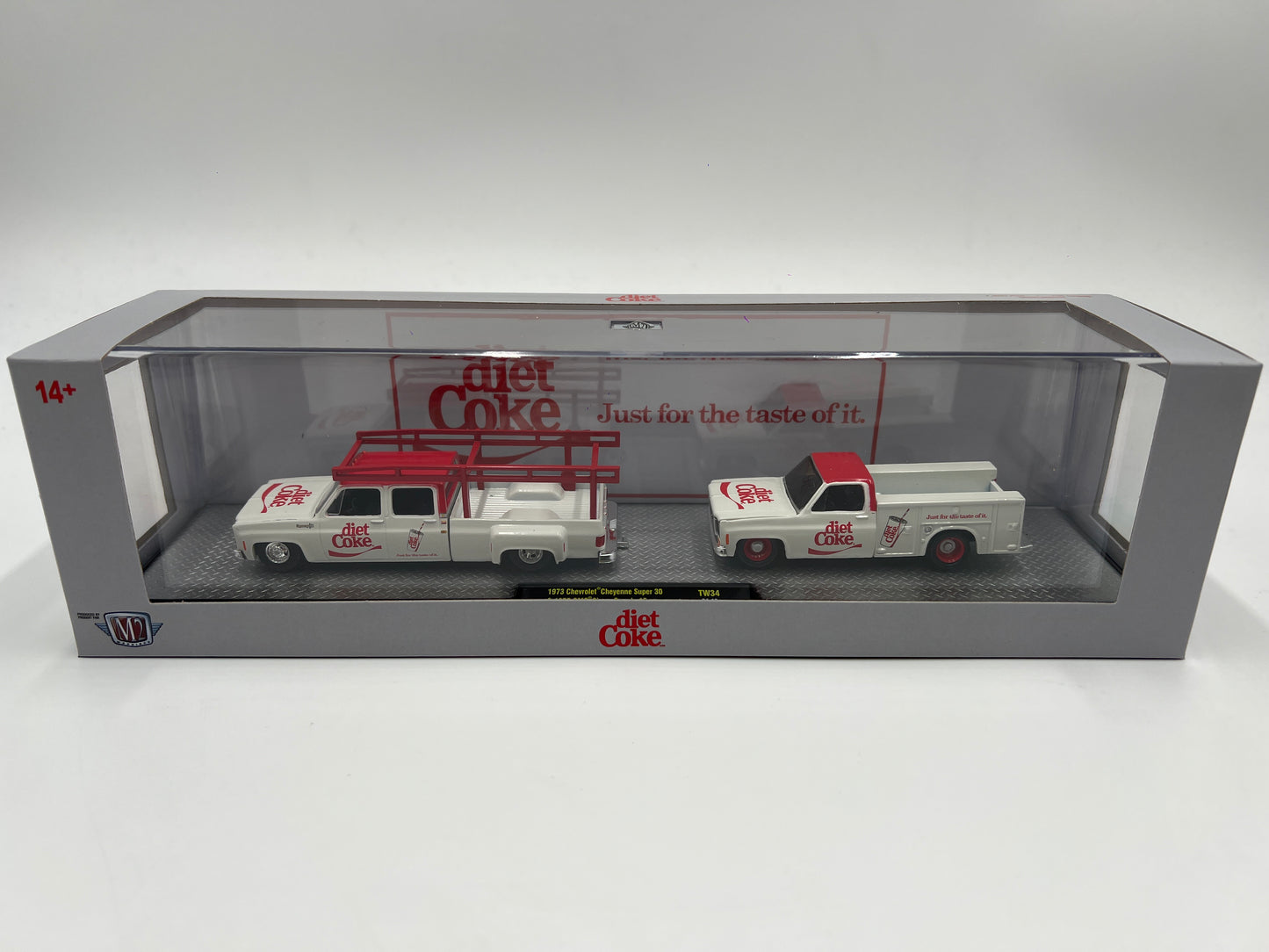 M2 Machines Auto Haulers Diet Coke 1973 Chevrolet Cheyenne Super 30 & 1975 GMC Sierra Grande 15 TW34