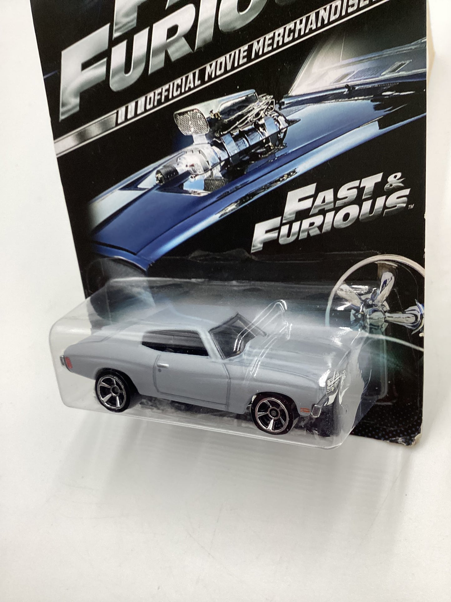 2013 Hot Wheels Fast and Furious #5 70 Chevelle SS Primer Gray Card Not Perfect 73G