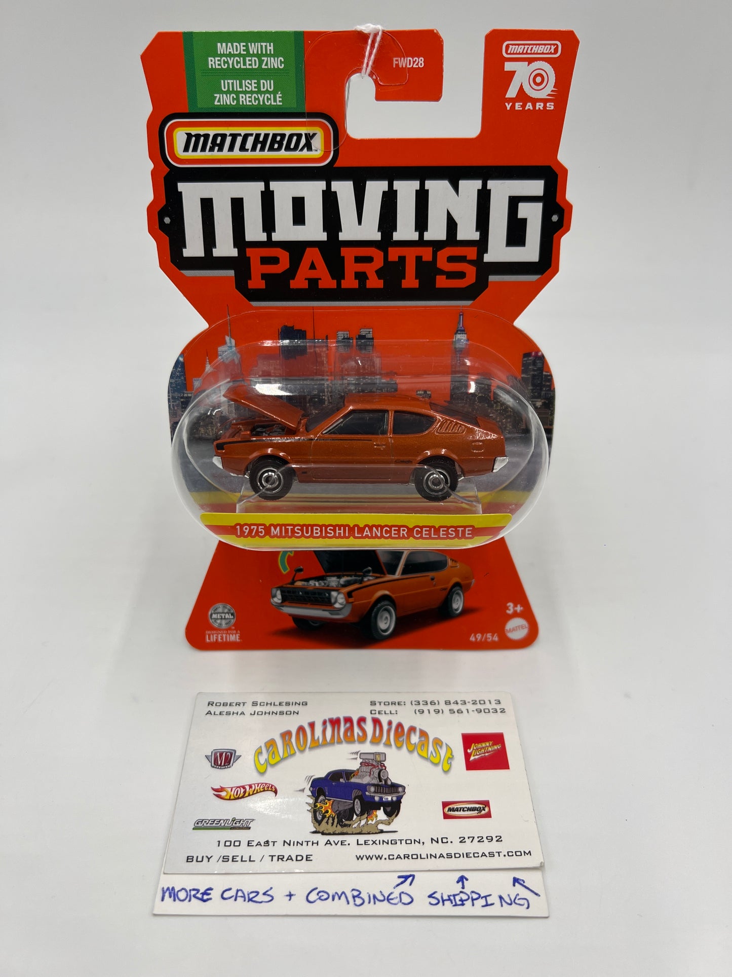 Matchbox Moving Parts #49 1975 Mitsubishi Lancer Celeste Dark Orange 163i