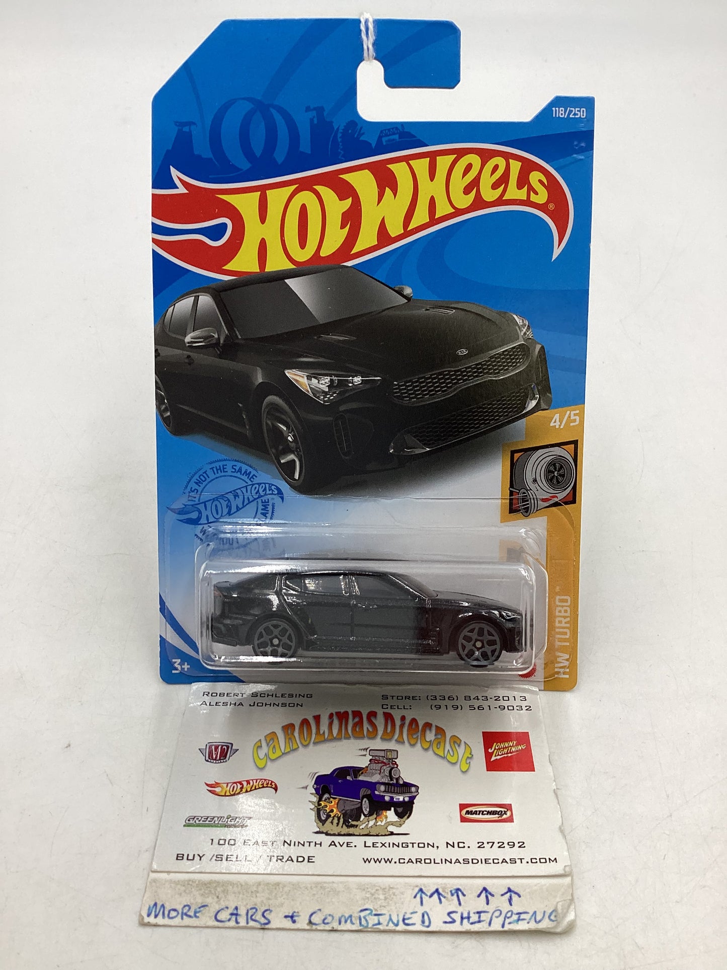 2021 Hot wheels #118 2019 Kia Stinger GT Black 61i