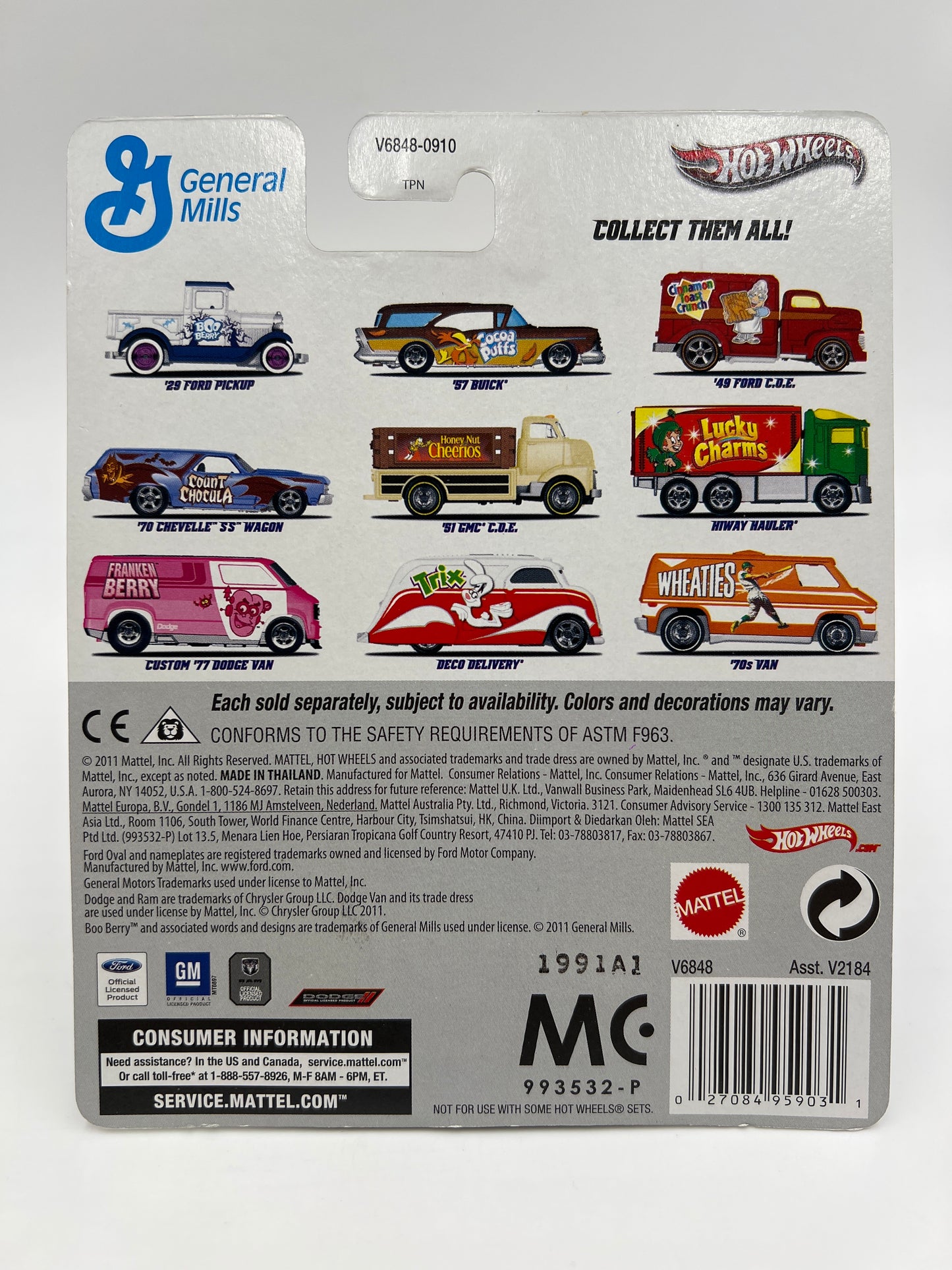 Hot Wheels Pop Culture Premium General Mills Boo Berry 29 Ford Pickup W/Protector