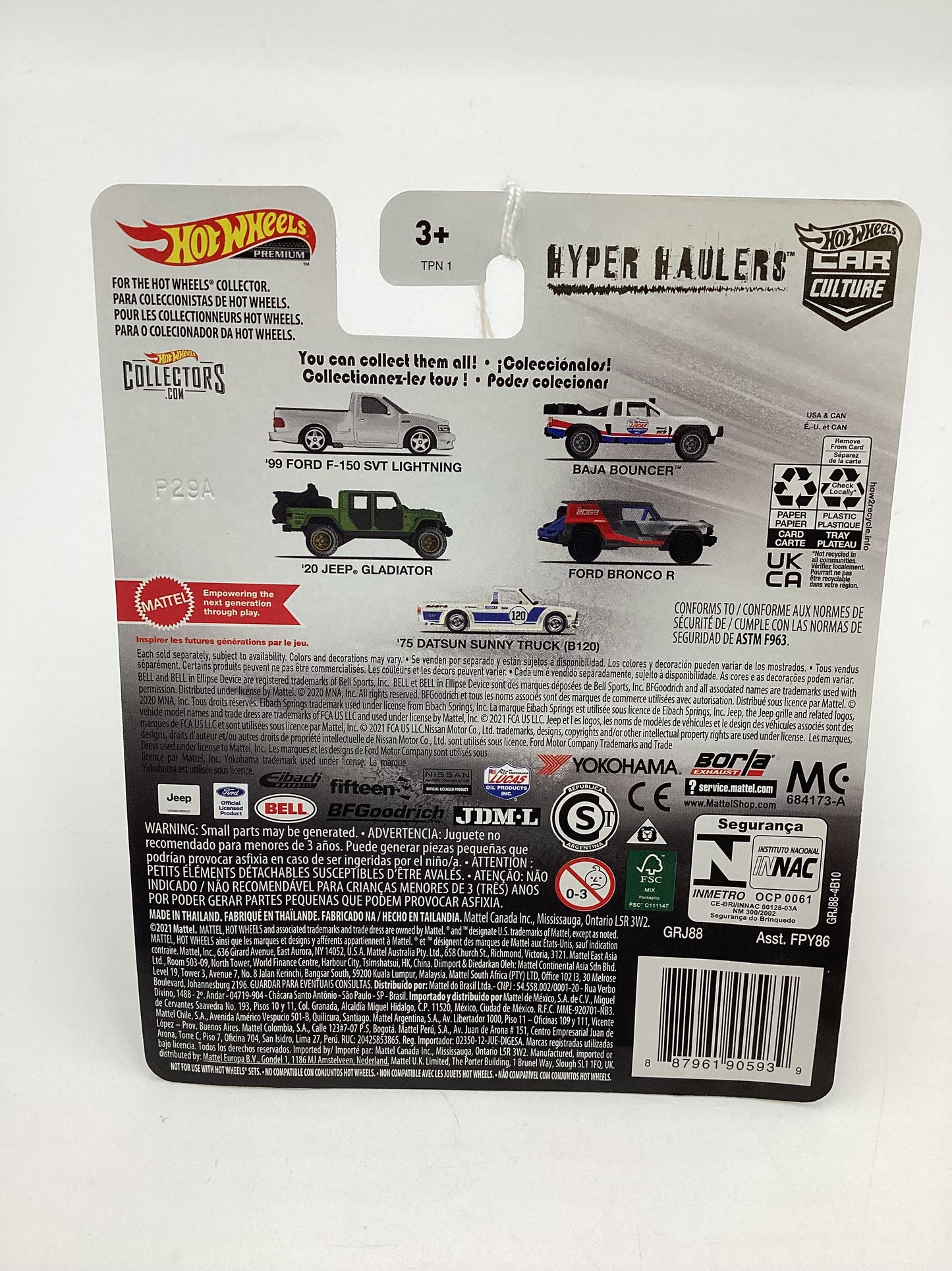 Hot Wheels Hyper Haulers #1 99 Ford F-150 SVT Lightning Silver 246L