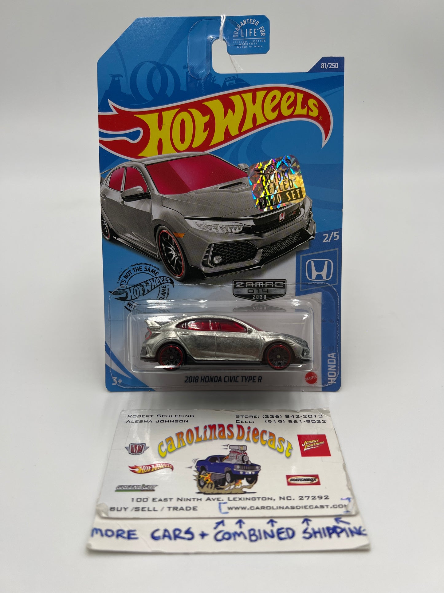 2020 Hot Wheels Factory Sealed Walmart Zamac 014 #81 2018 Honda Civic Type R 146A