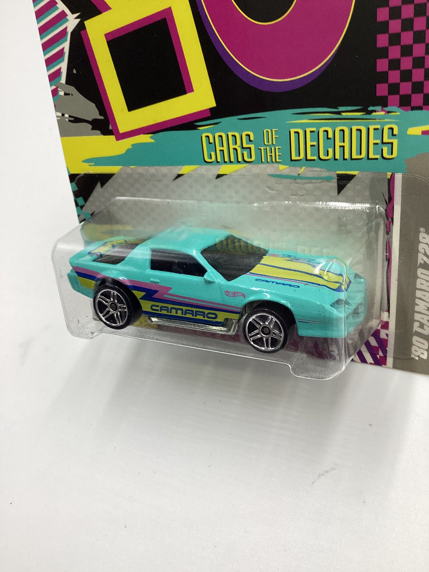 2011 Hot Wheels Cars of the Decades The 80s #23 80 Camaro Z28 Light Blue 157G