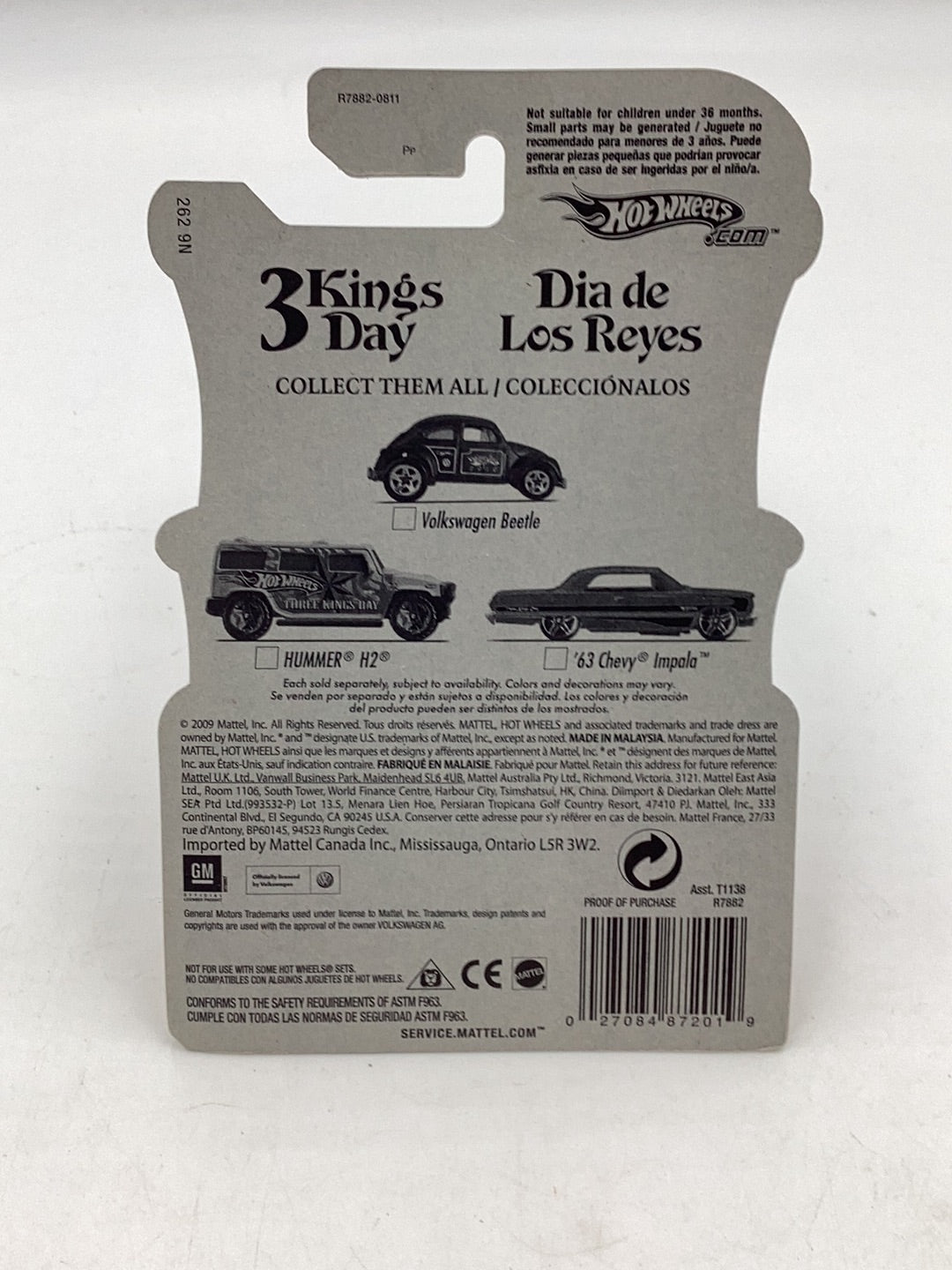 Hot Wheels 3 Kings Day 63 Chevy Impala with protector