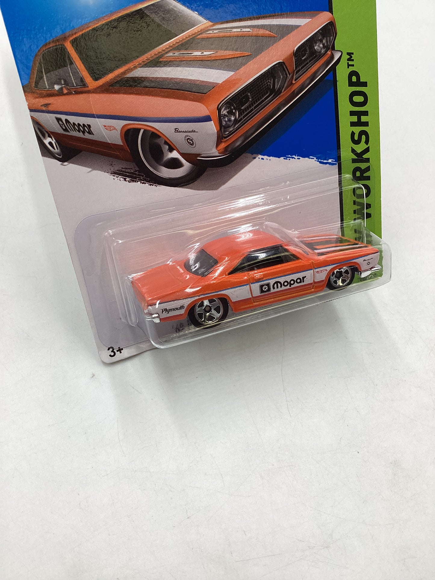 2013 Hot Wheels #240 68 Plymouth Barracuda Formula S Orange 43i