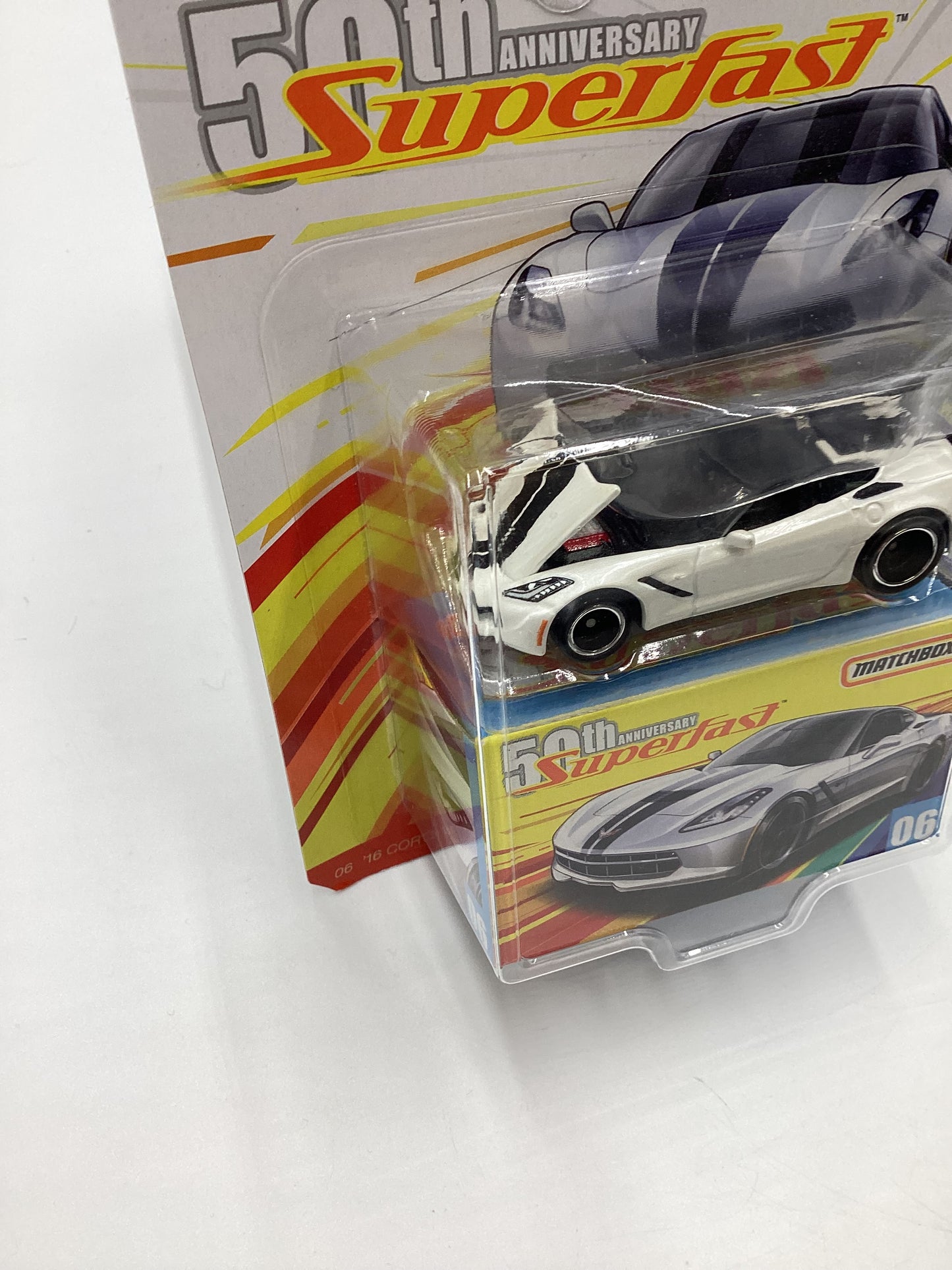 Matchbox 50th Anniversary Superfast #6 16 Corvette Stingray White 169C