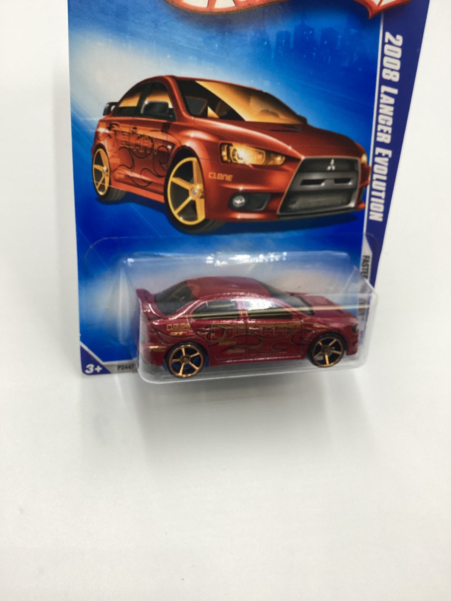 2009 Hot wheels #127 2008 Lancer Evolution FTE Red Rear Tampo Drop SR