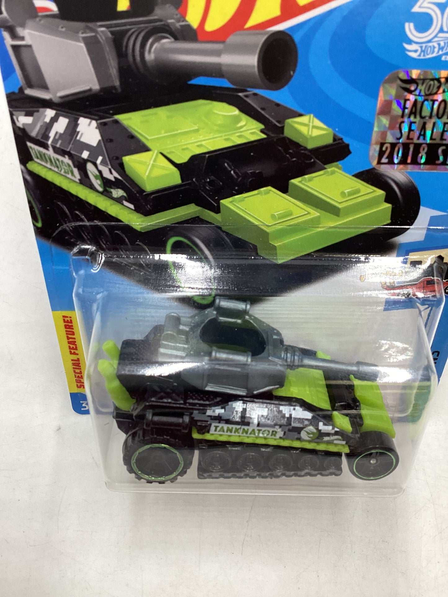 2018 Hot wheels Tanknator Green treasure Hunt Factory Sealed 275G