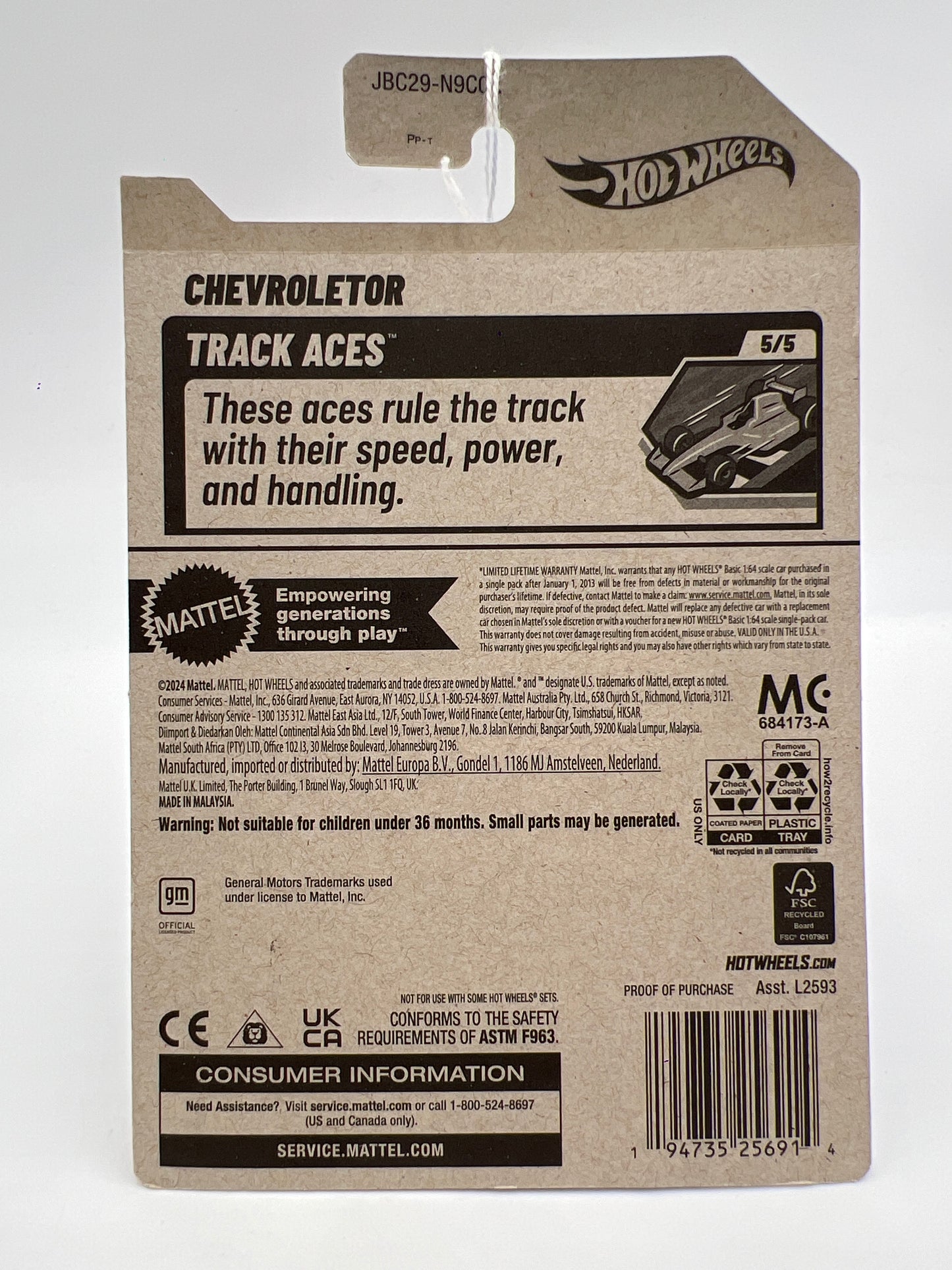 2025 Hot Wheels K Case Treasure Hunt #202 Chevroletor 275E