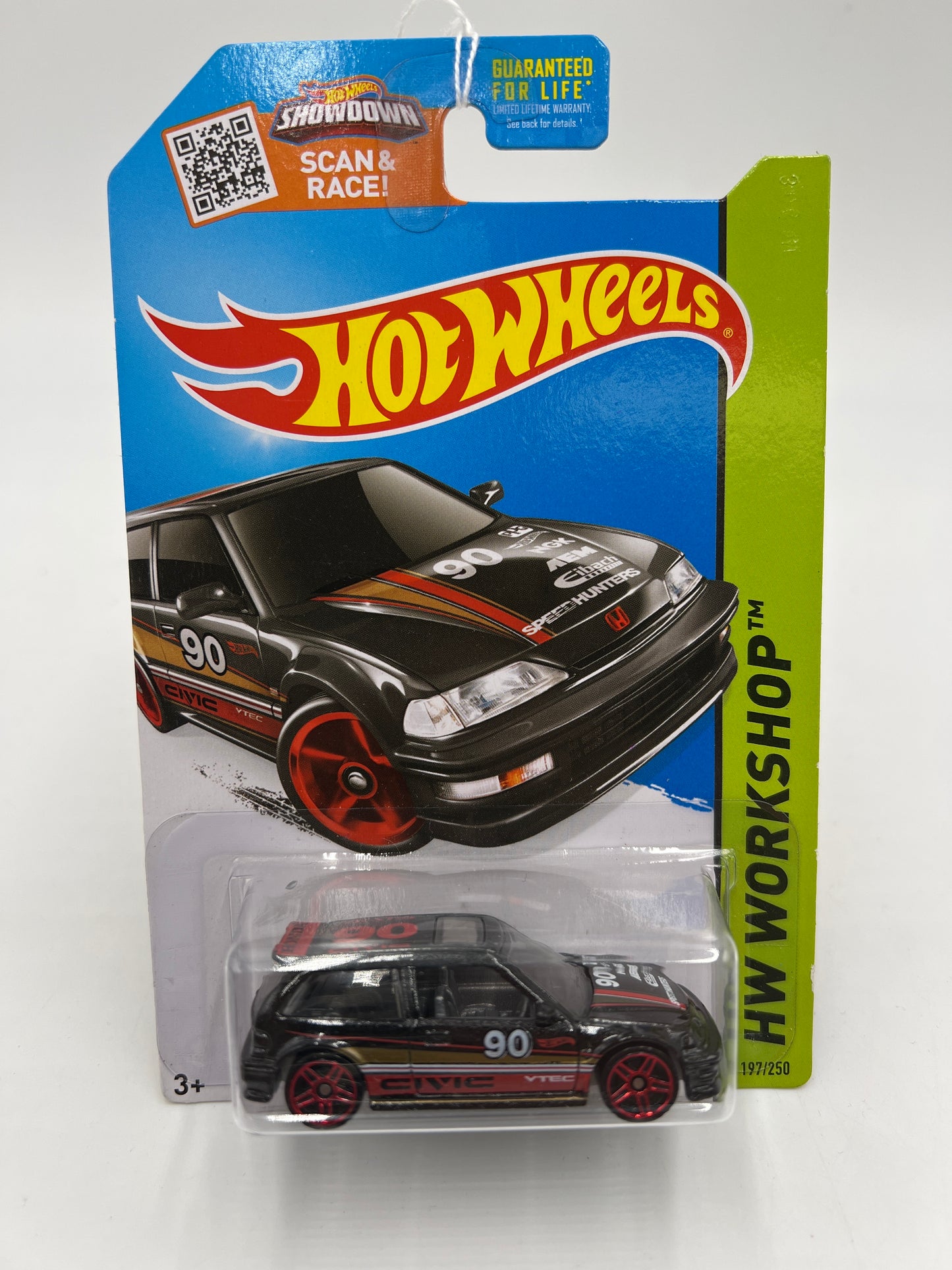 2015 Hot Wheels Workshop #197 90 Honda Civic EF Black 78A