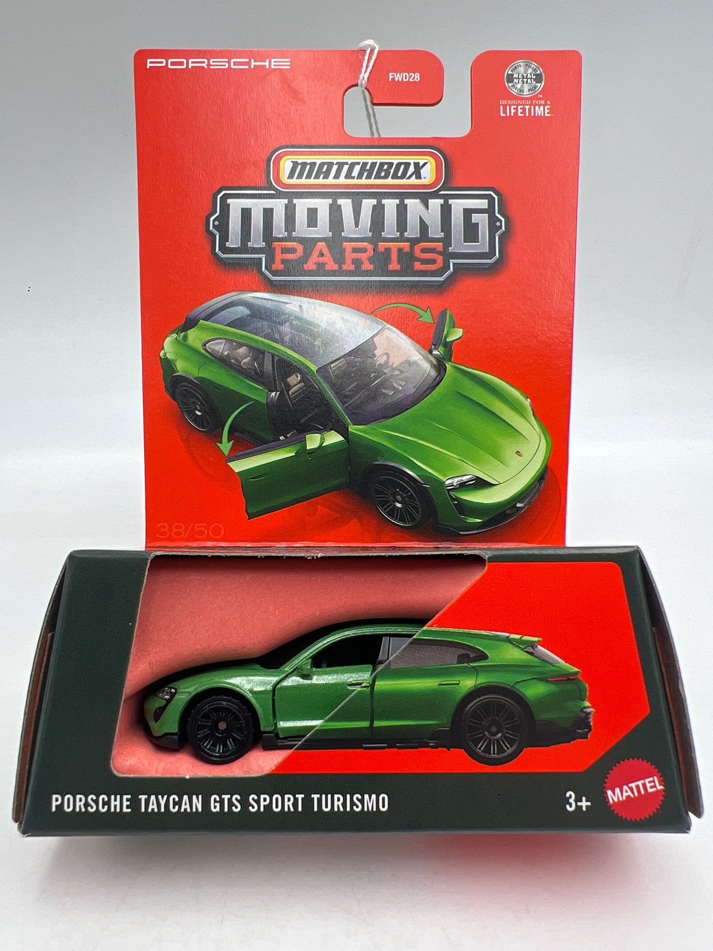 2026 Matchbox Moving Parts #38 Porsche Taycan GTS Sport Turismo Green