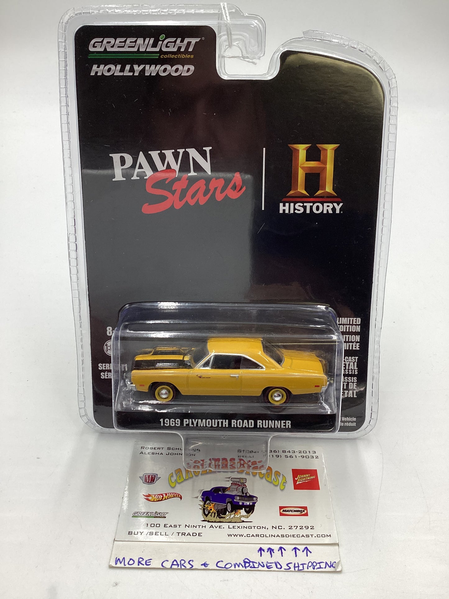 Greenlight Hollywood Series 31 Pawn Stars 1969 Plymouth Road Runner Yellow 179D