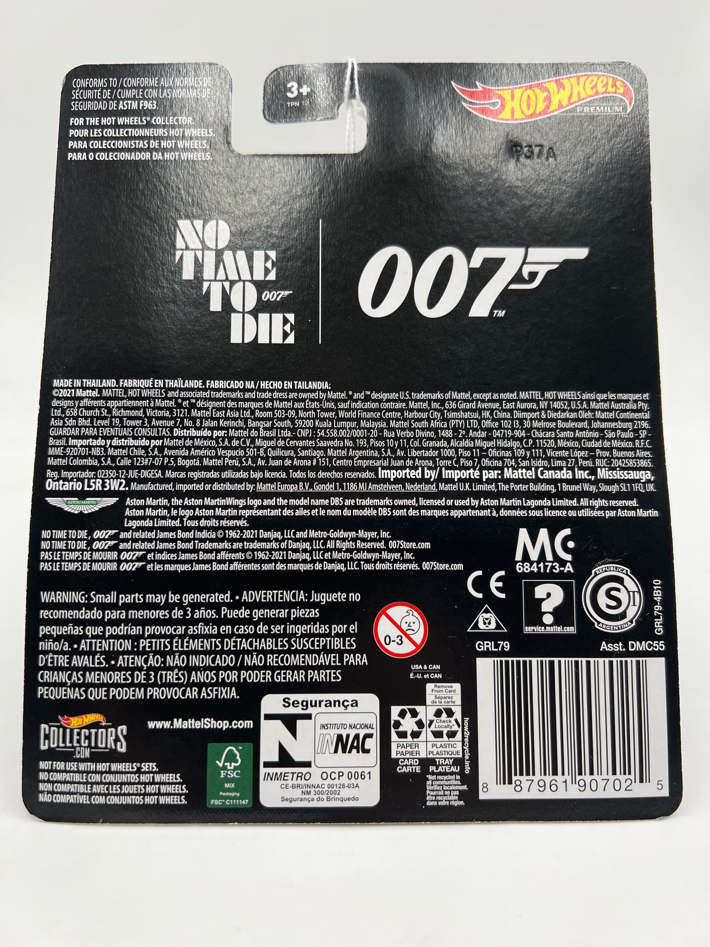 Hot Wheels Premium 007 No Time To Die Aston Martin Valhalla Concept Silver 257D